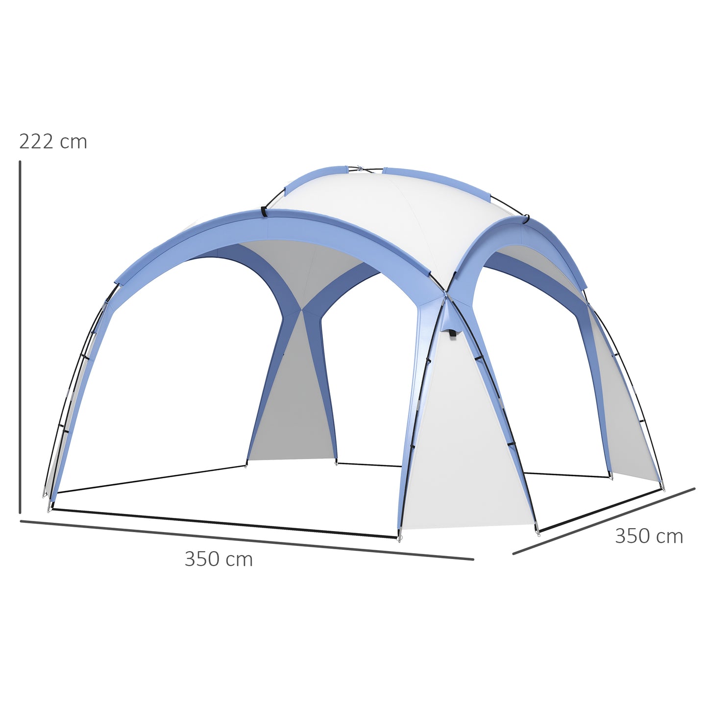 3.5 x 3.5M Camping Gazebo, Outdoor Event Shelter Dome Tent Garden (1)
