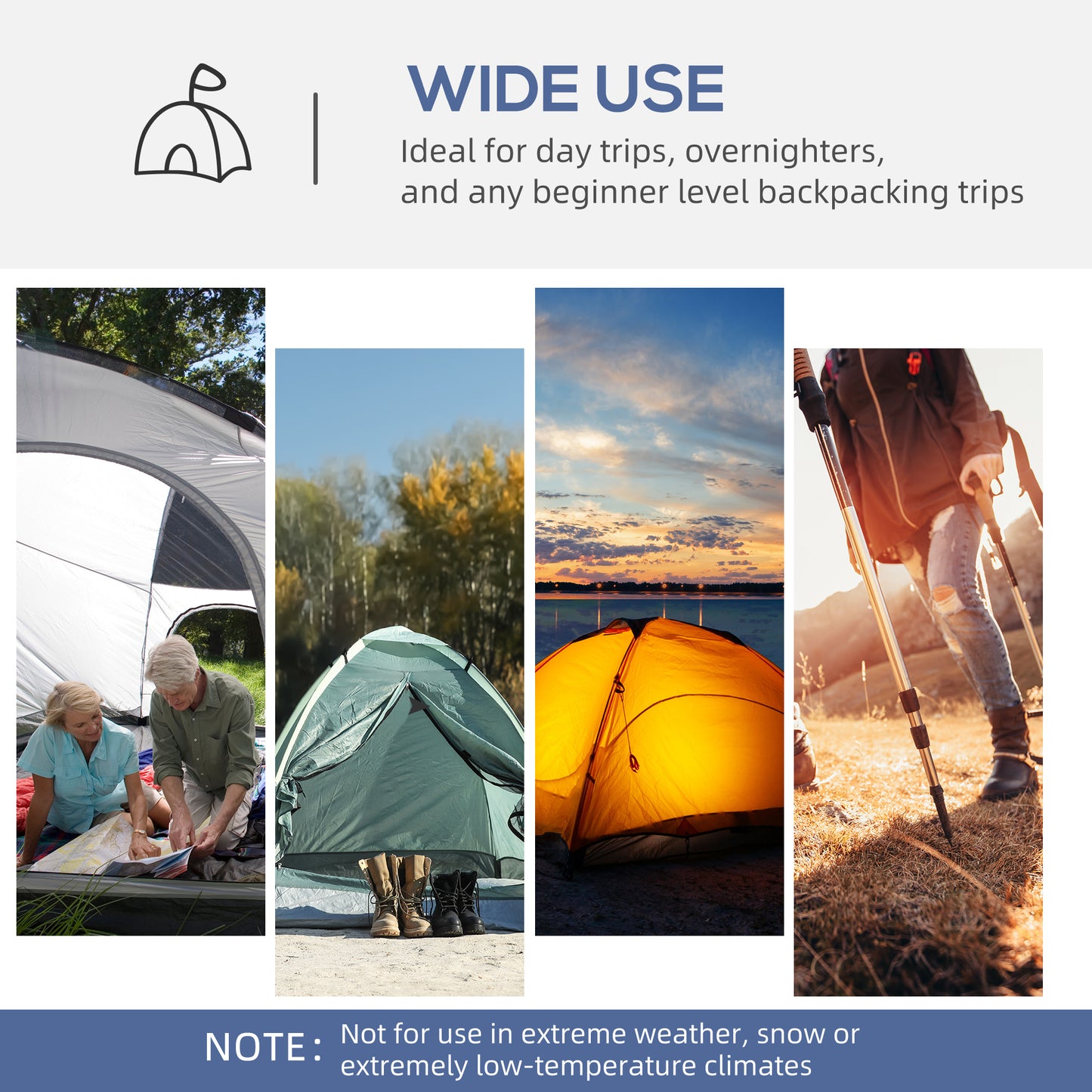 Dome Tent for 6-8 Person, Camping Tent with 4 Zipped Mesh Doors