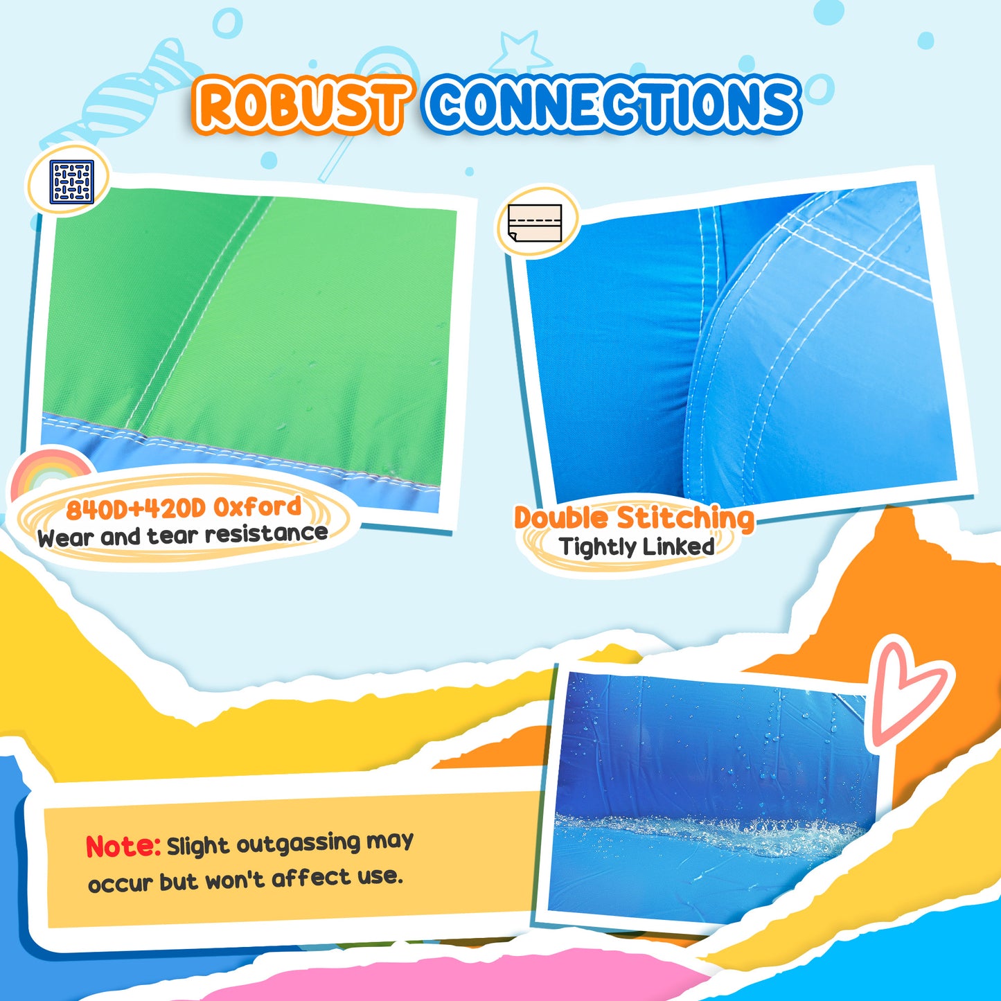 8 in 1 Inflatable Bounce House with 550W Blower, Slide, 2 Pools
