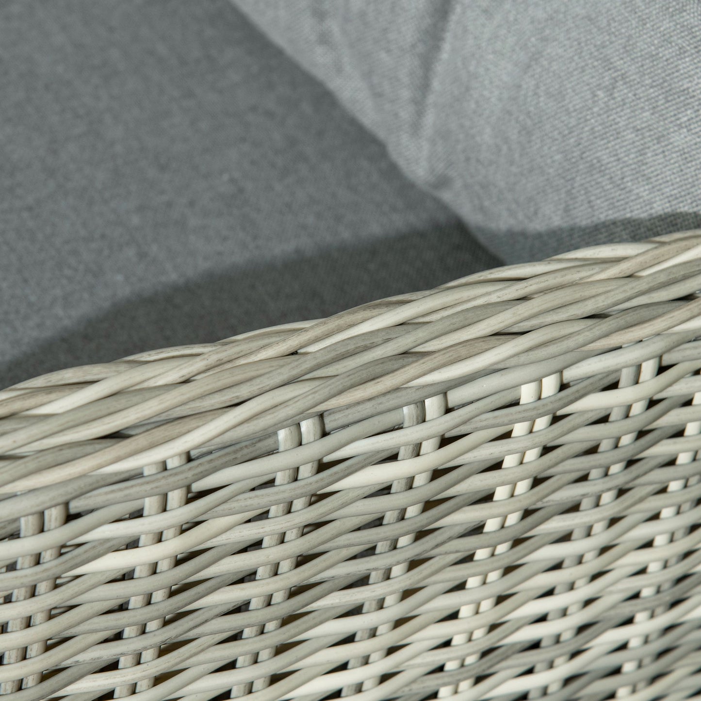 5 Pieces Rattan Bistro Set with Adjustable Back