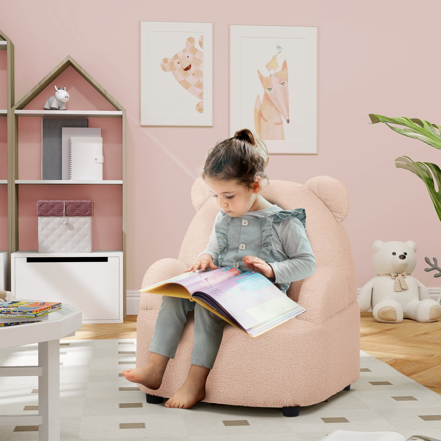 Kids Armchair, Bear Shaped Toddler Chair