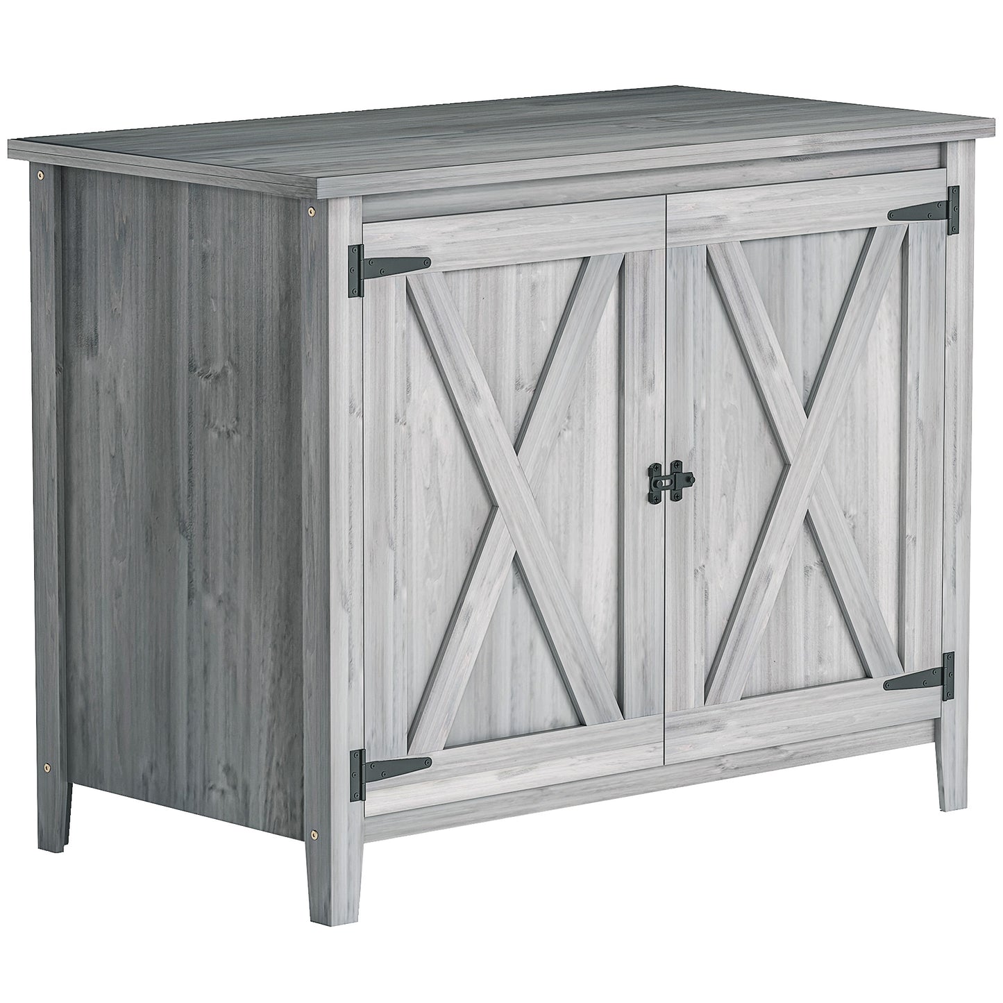 Wooden Garden Shed, Outdoor Fir Wood Storage Shed with Shelf