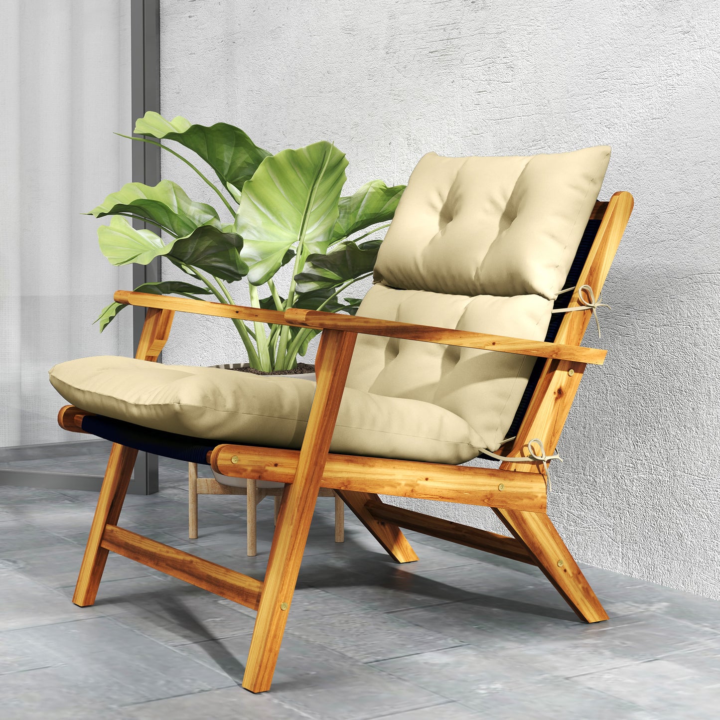 115 x 56cm Rocking Chair Padded Seat Cushion