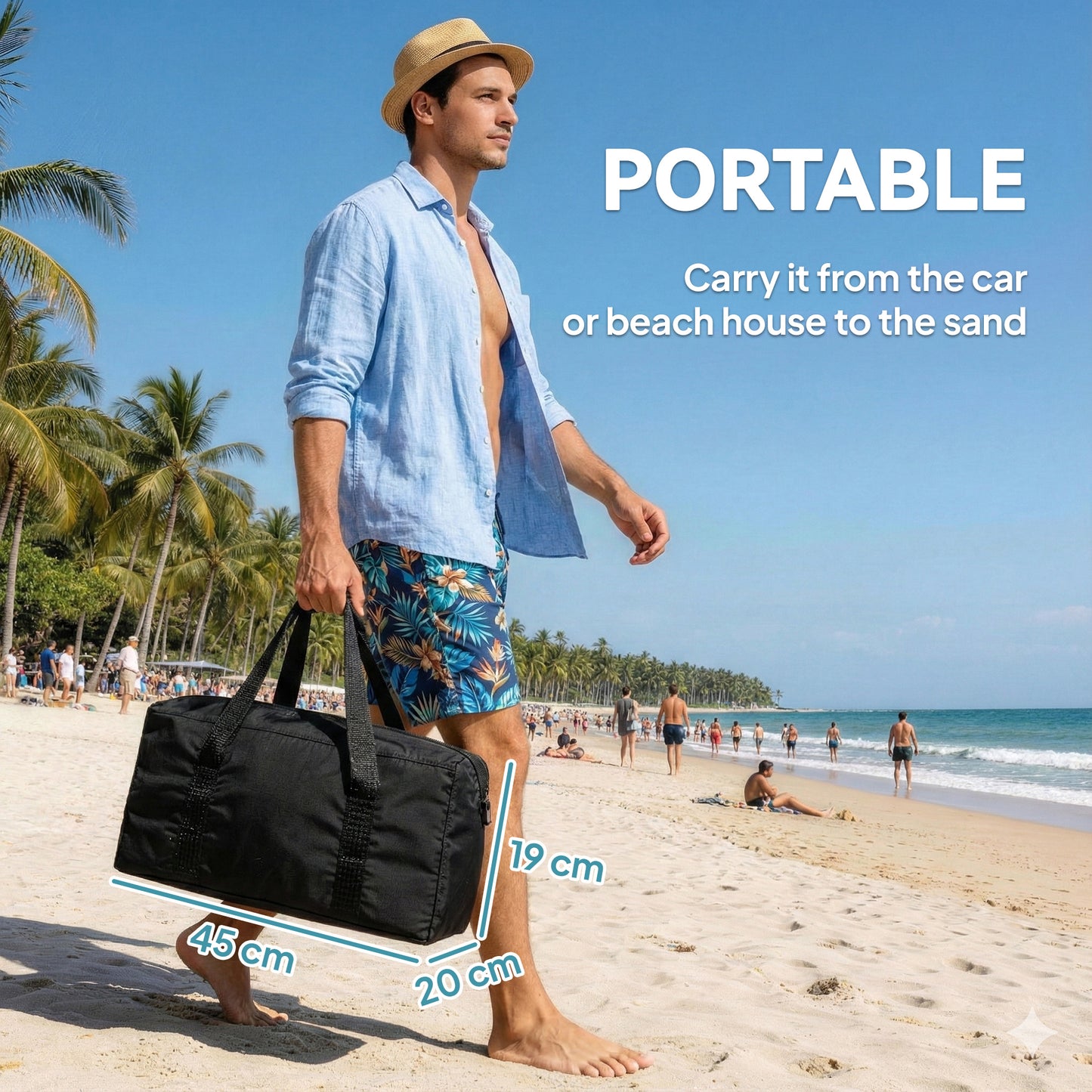 Beach Tent Event Shelter with Detachable Sidewall and Carry Bag