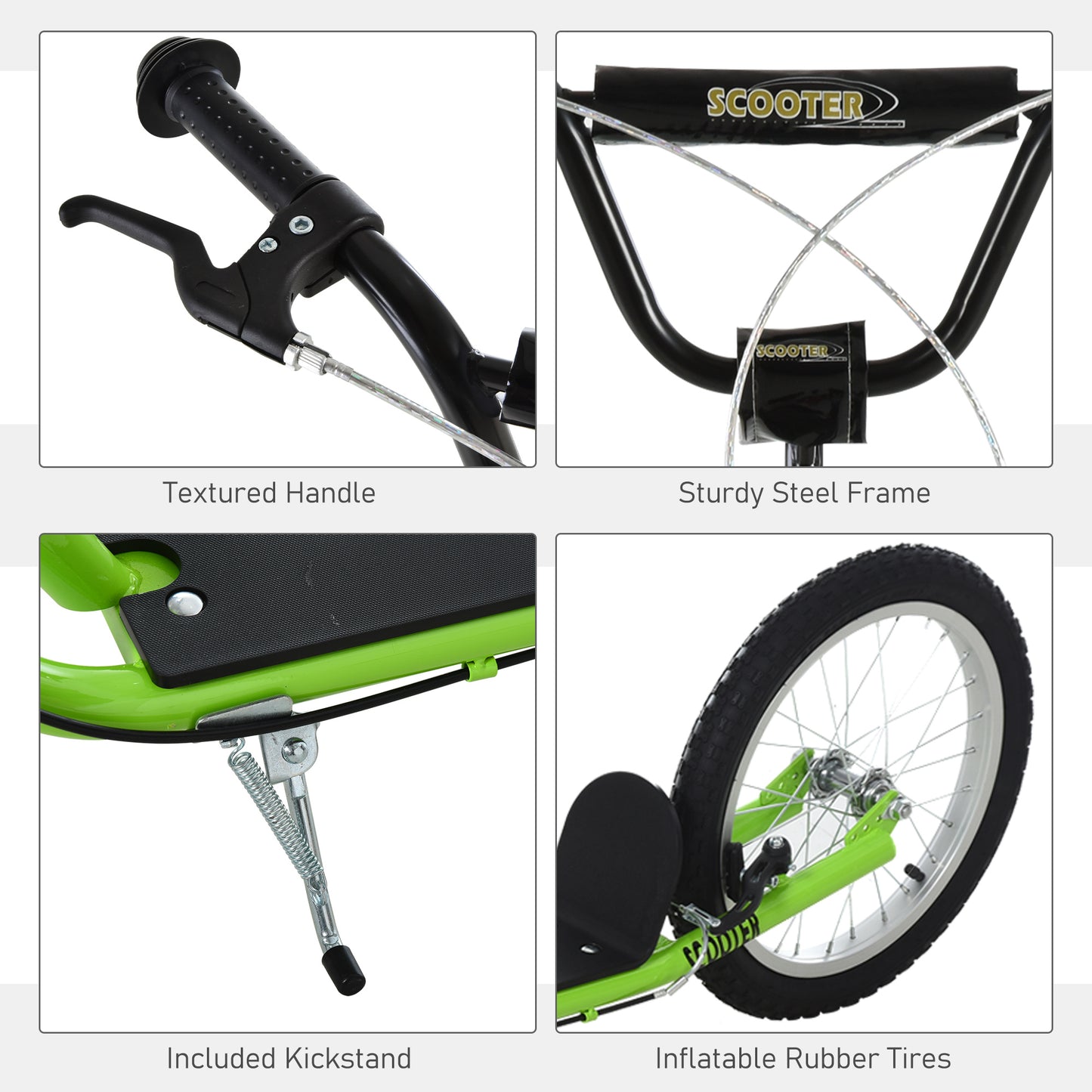 Kick Scooters for Kids with Adjustable Height, Anti-Slip Deck