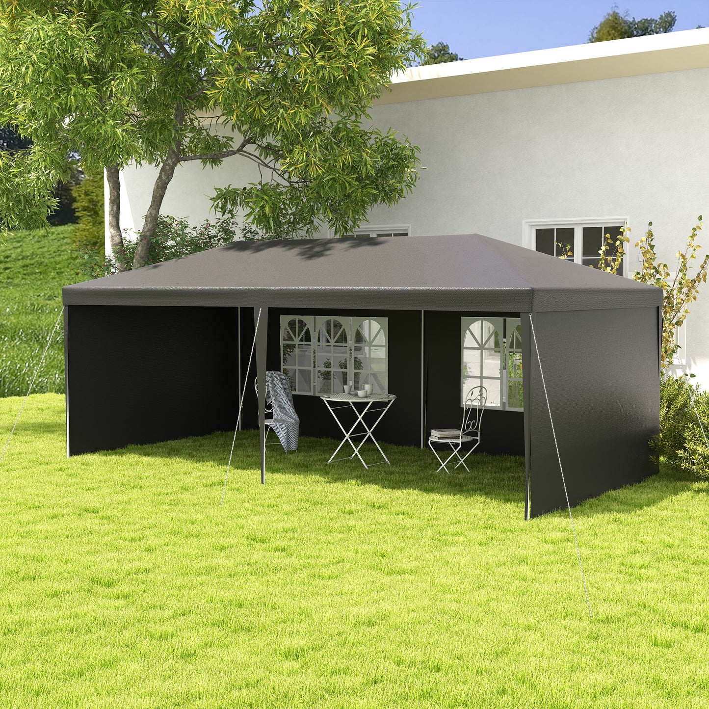 2.95 x 5.83 m Semi-Open Gazebo