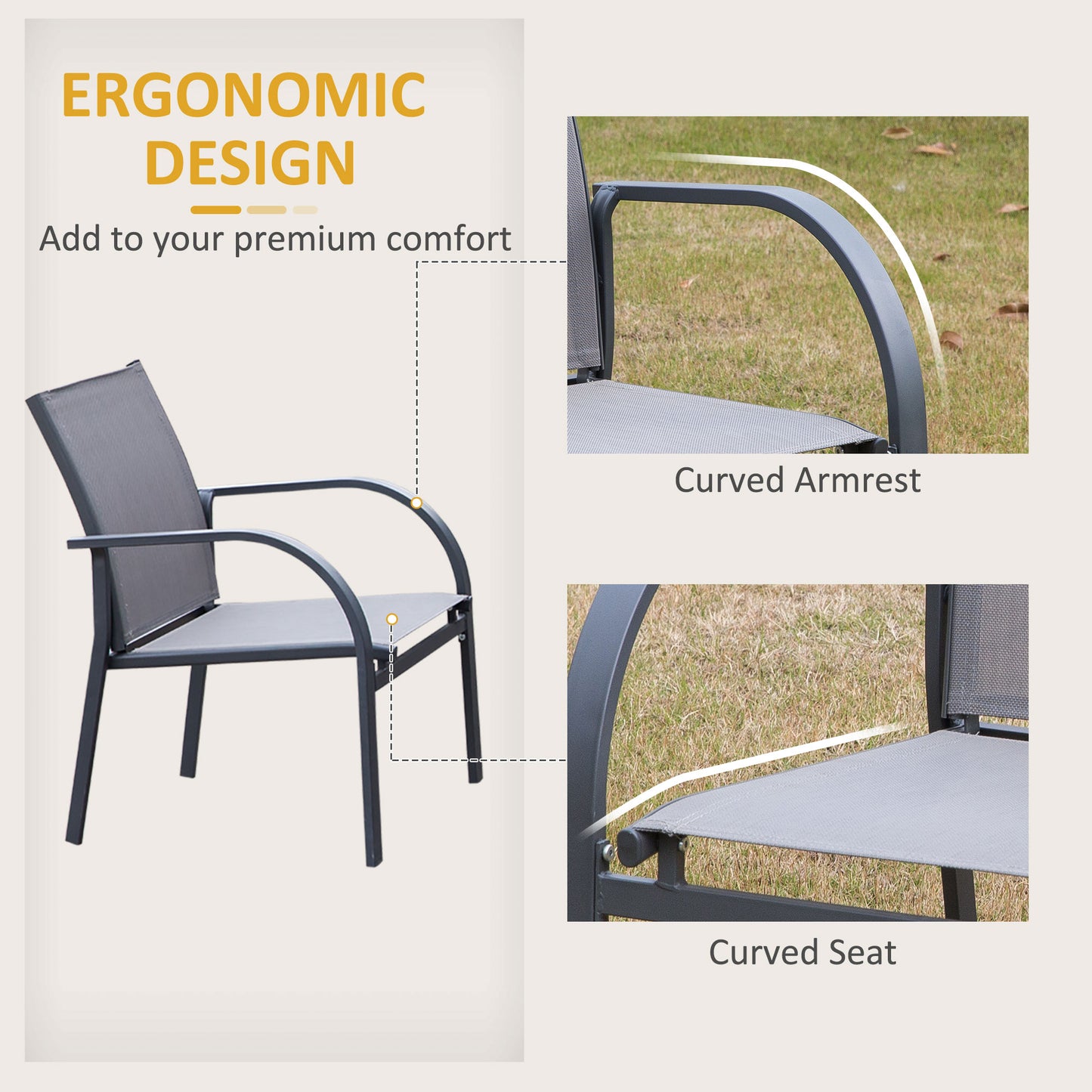 Four-Piece Minimal Garden Patio Set