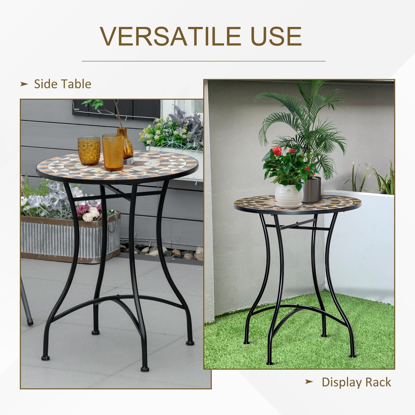 Φ60cm Mosaic Outdoor Patio Table