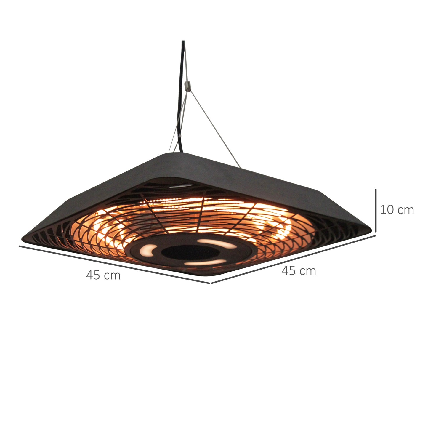 2000W Electric Hanging Patio Heater Ceiling Mounted Halogen Heating