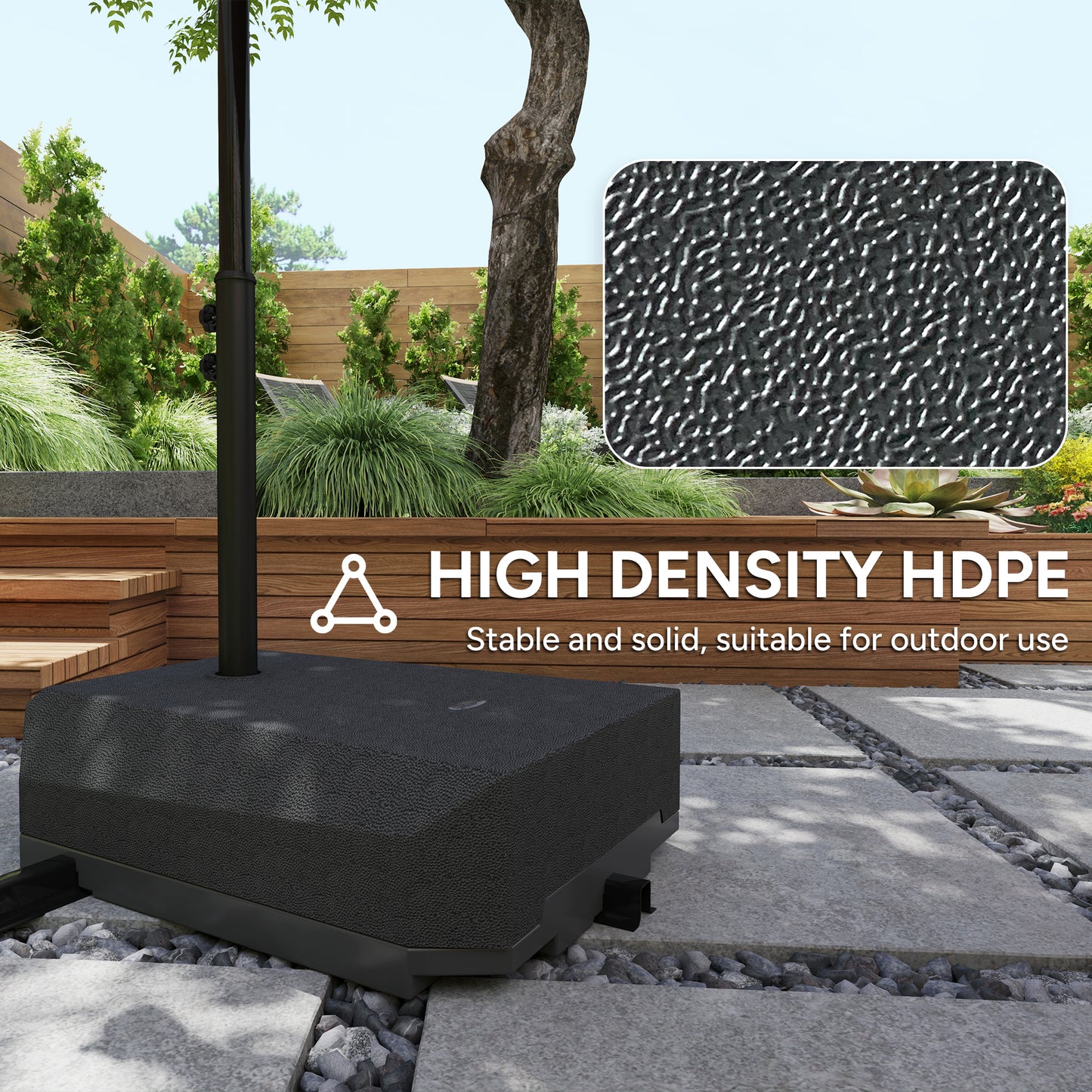 Parasol Base Plastic Umbrella Stand for Cantilever Parasol