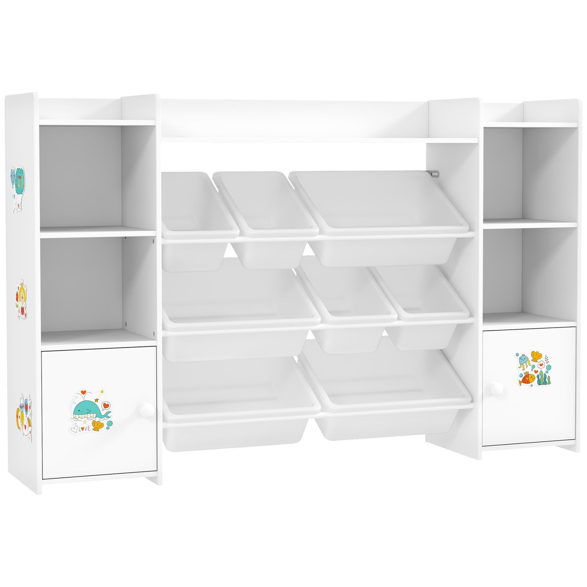 Kids Toy Organizers and Storage with 8 Removable Storage Bins
