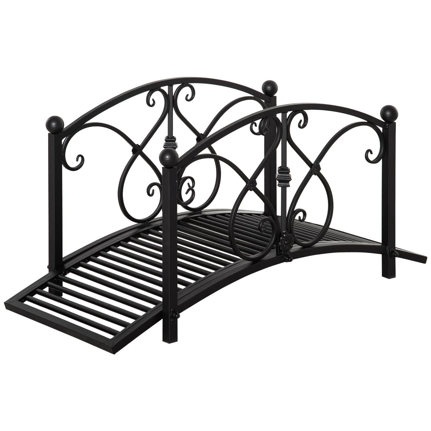 102L x 48W x 49H Classic Metal Garden Bridge
