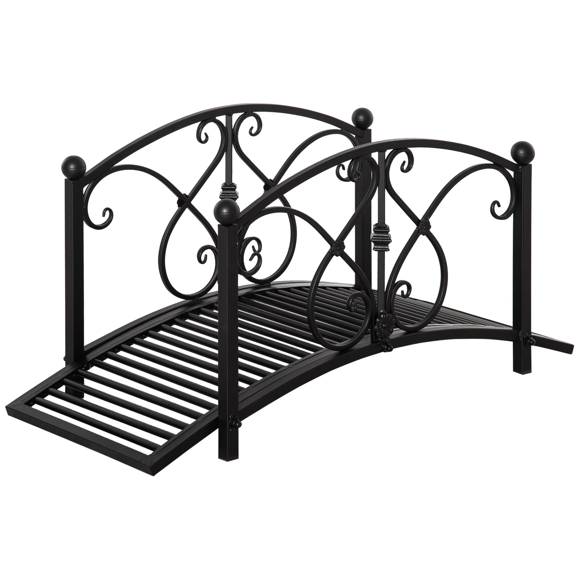 102L x 48W x 49H Classic Metal Garden Bridge