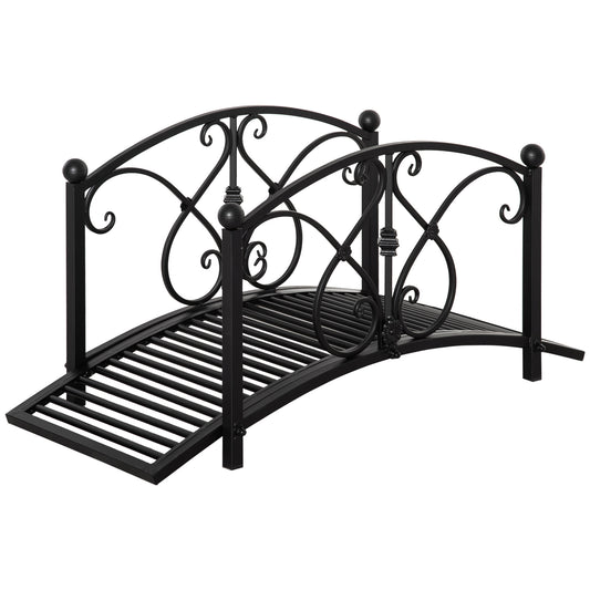 102L x 48W x 49H Classic Metal Garden Bridge