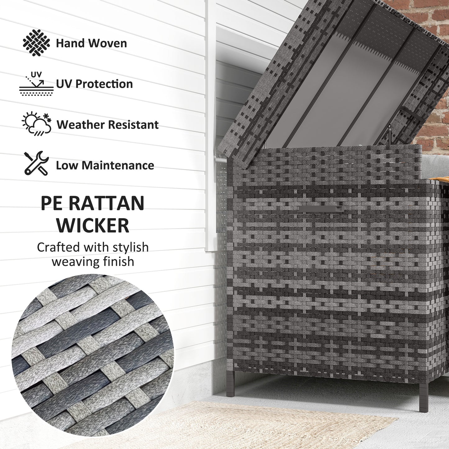 627 L Rattan Storage Box