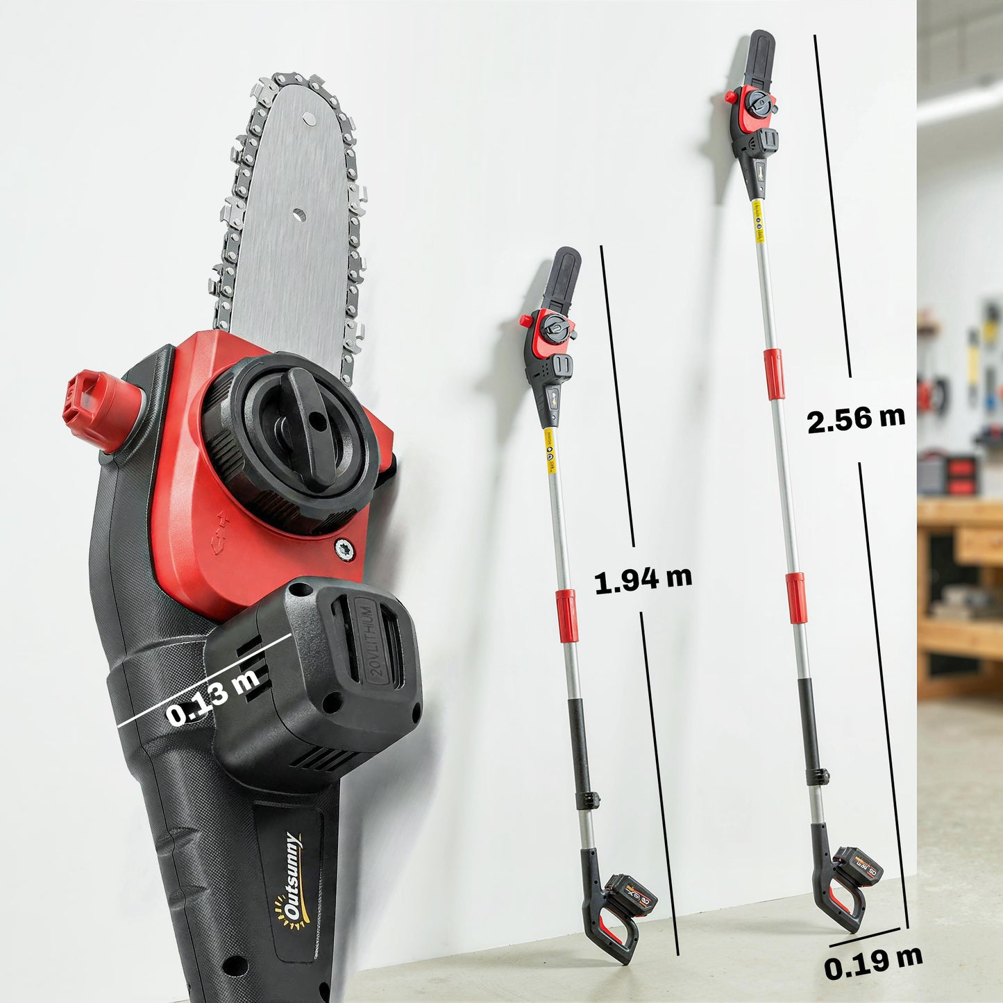 18V 8" Cordless Pole Chainsaw