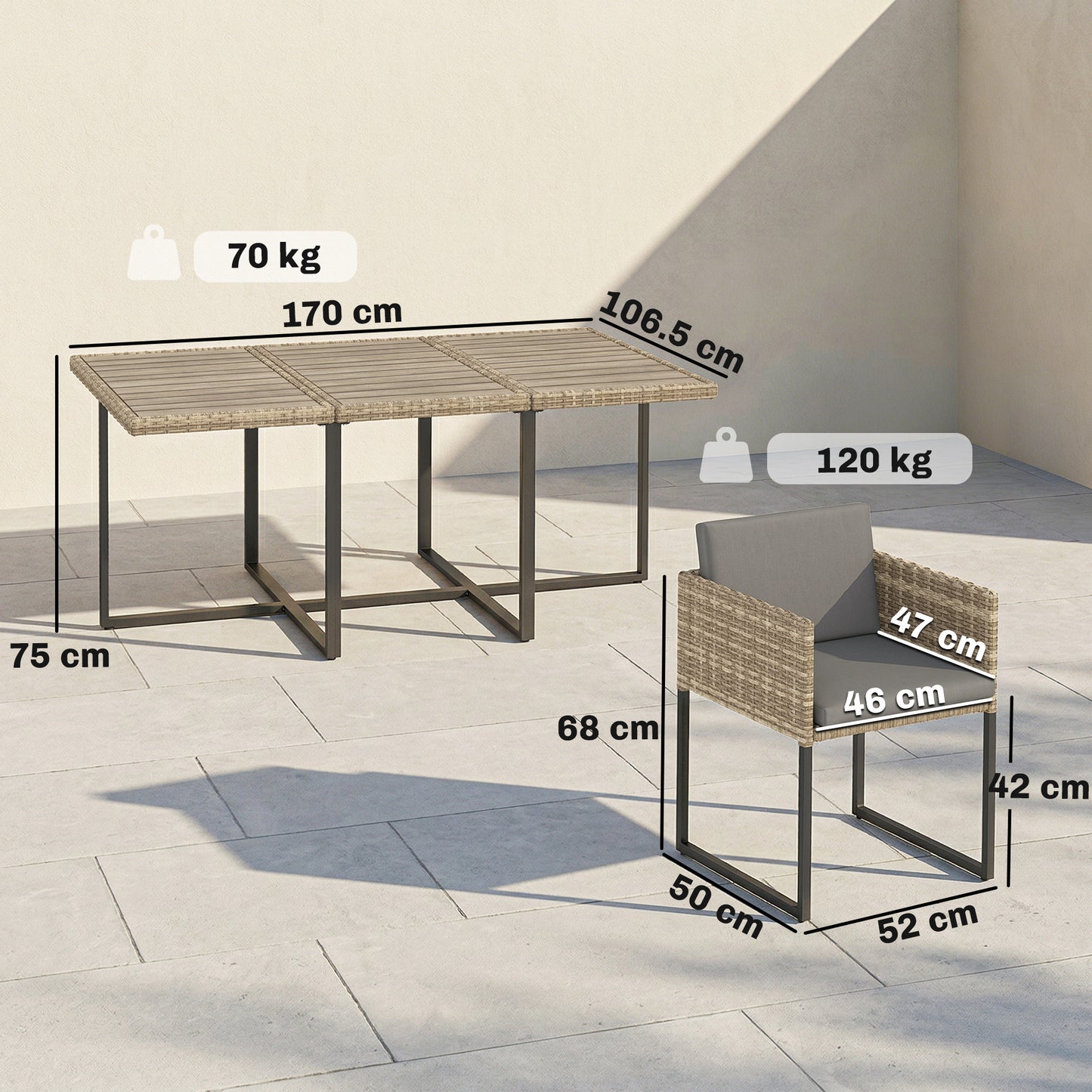 7 Piece Rattan Garden Furniture Set (1)