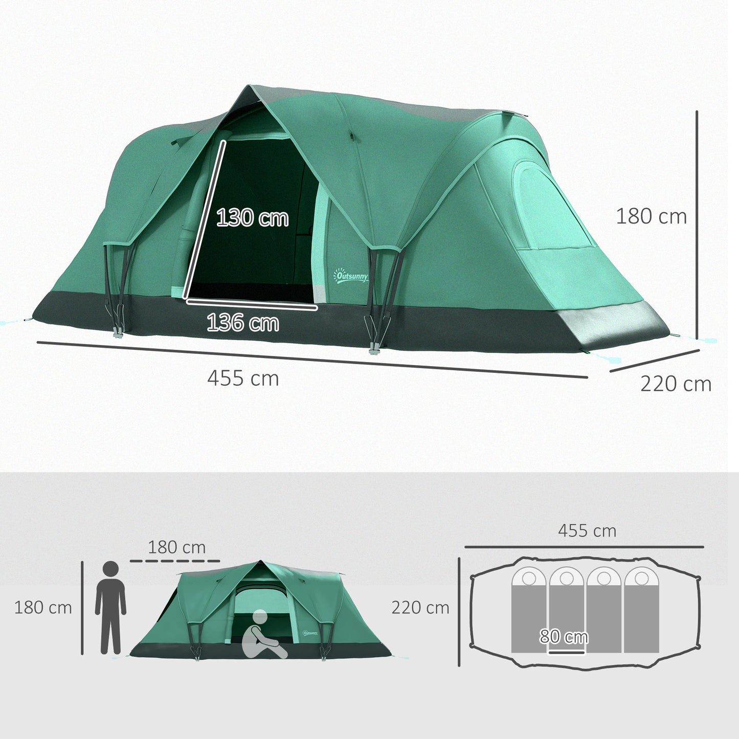 5-6 Man Dome Camping Tent