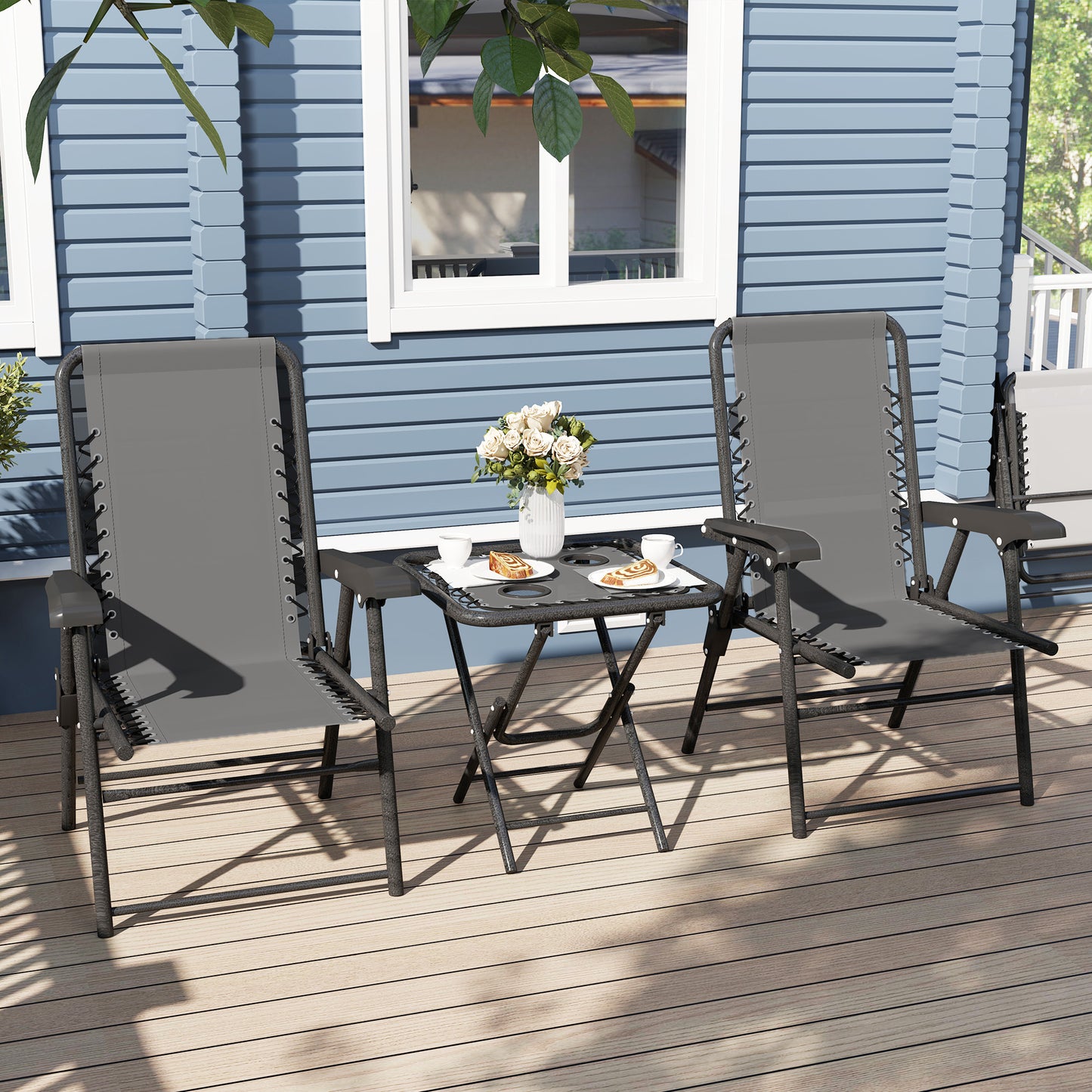 Three-Piece Garden Table and Chair Set