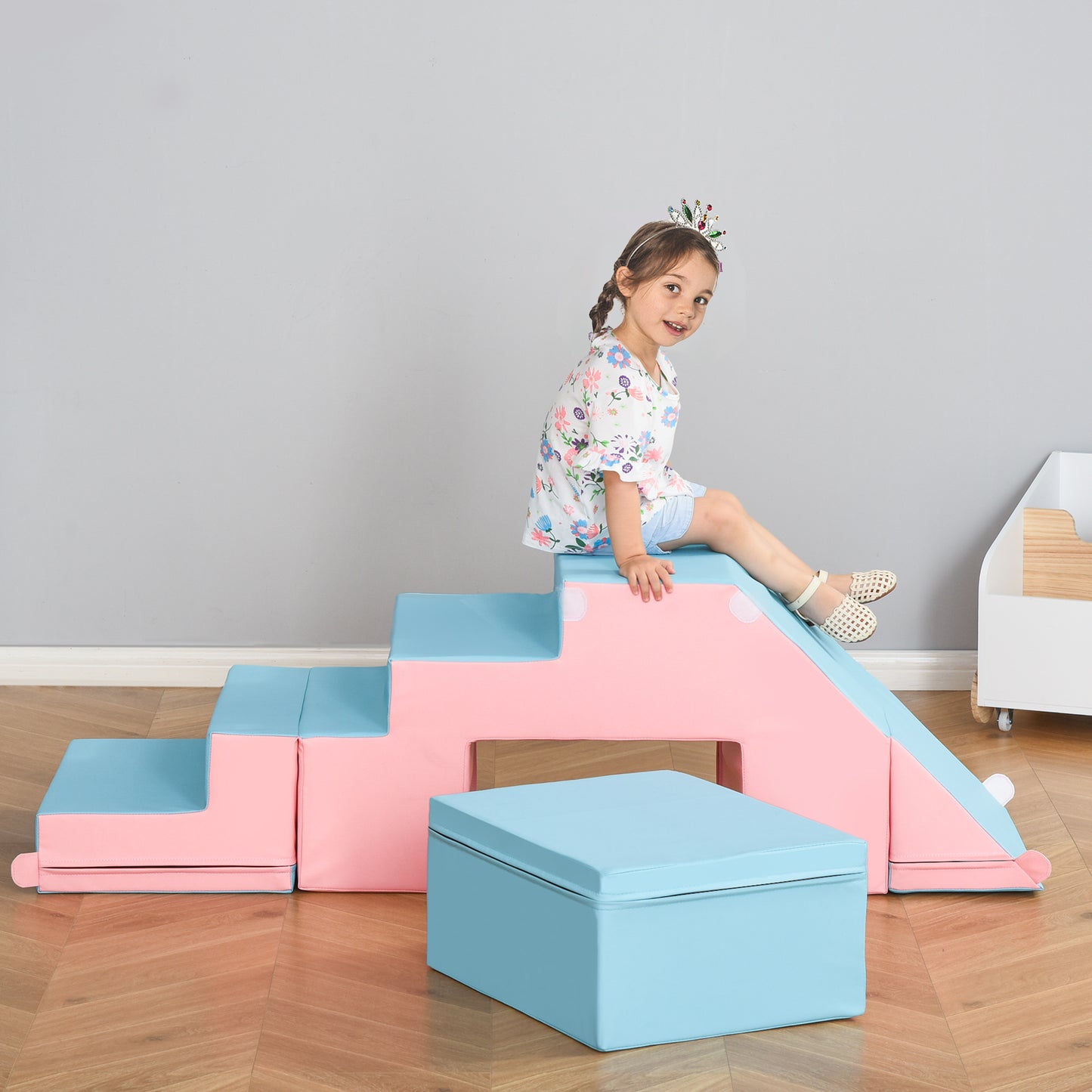 2-piece Soft Play Set, Baby Foam Climber Block for Toddler 1-3 Years
