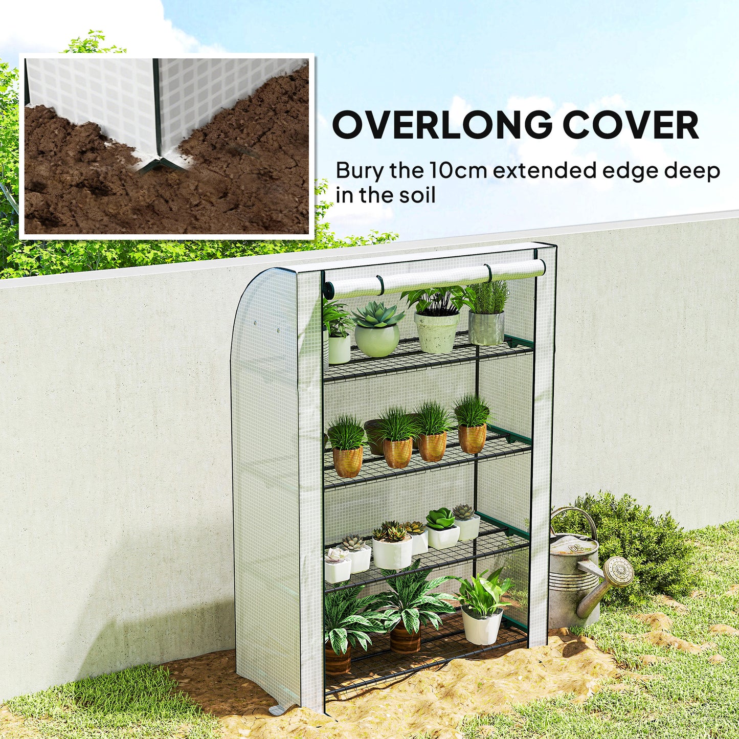 Mini Greenhouse with Reinforced PE Cover