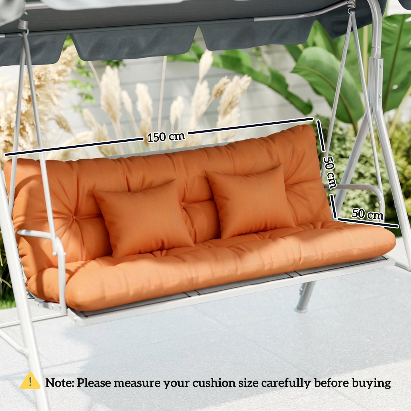 Outdoor Seat Cushions Back Cushion with 2 Pillows