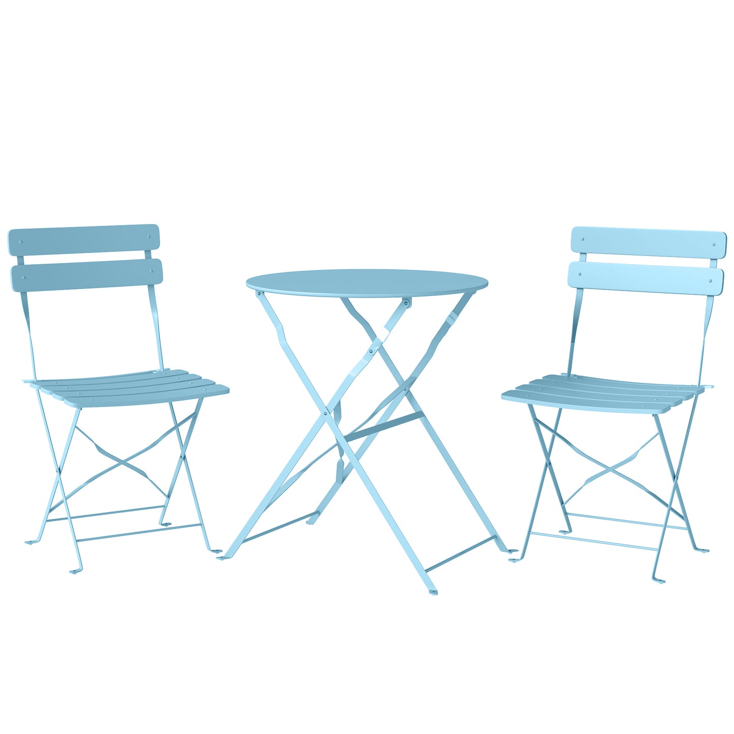 Folding Garden Bistro Set, Outdoor Round Bistro Table