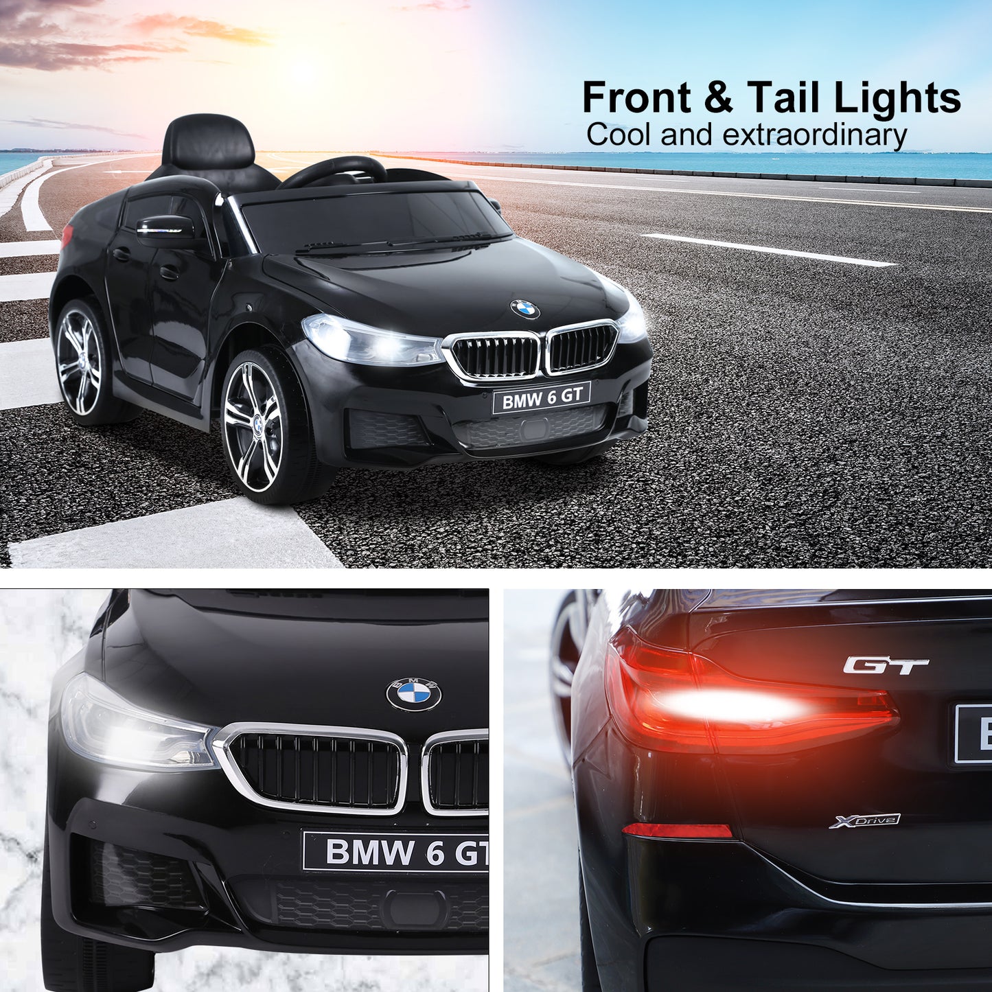 Kids Electric Ride On Car 6V Licensed BMW 6GT W/ Remote