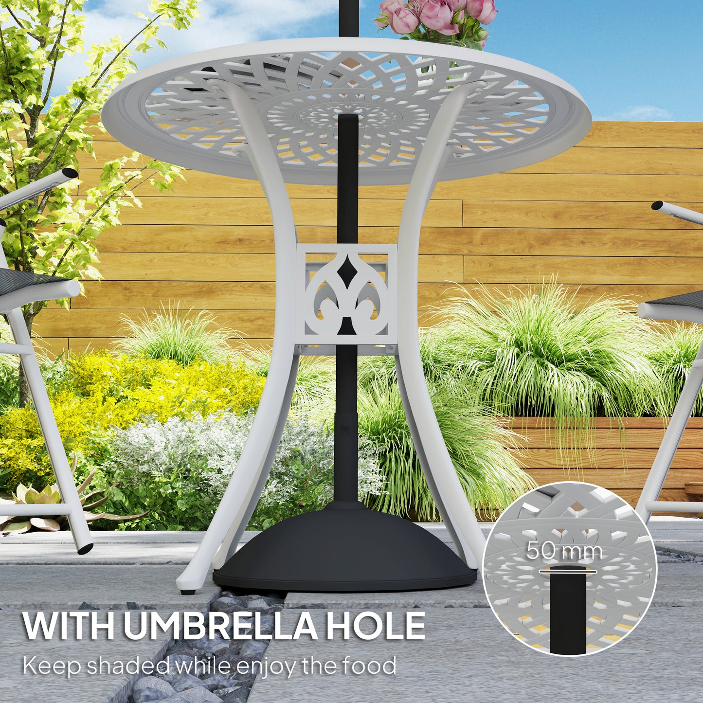 78 cm Round Garden Dining Table