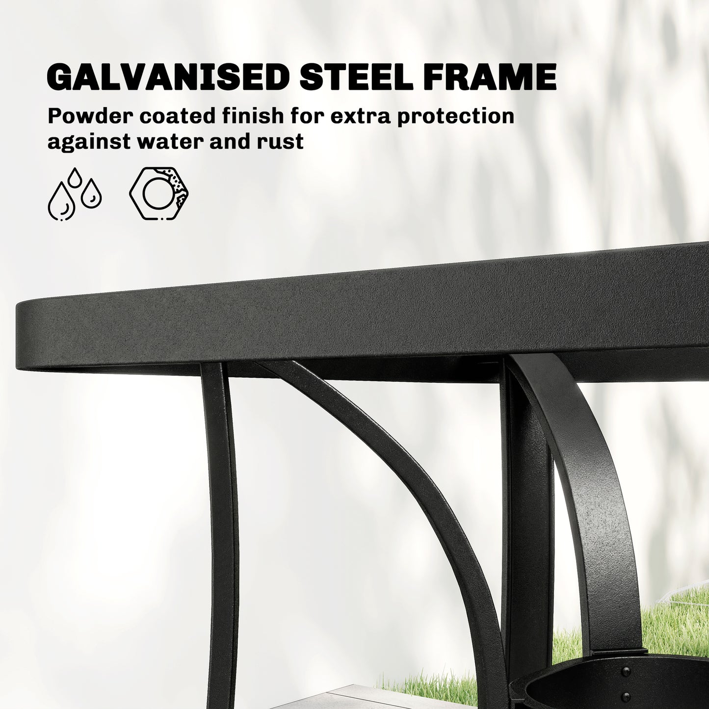 Garden Dining Set for 4 with Umbrella Hole