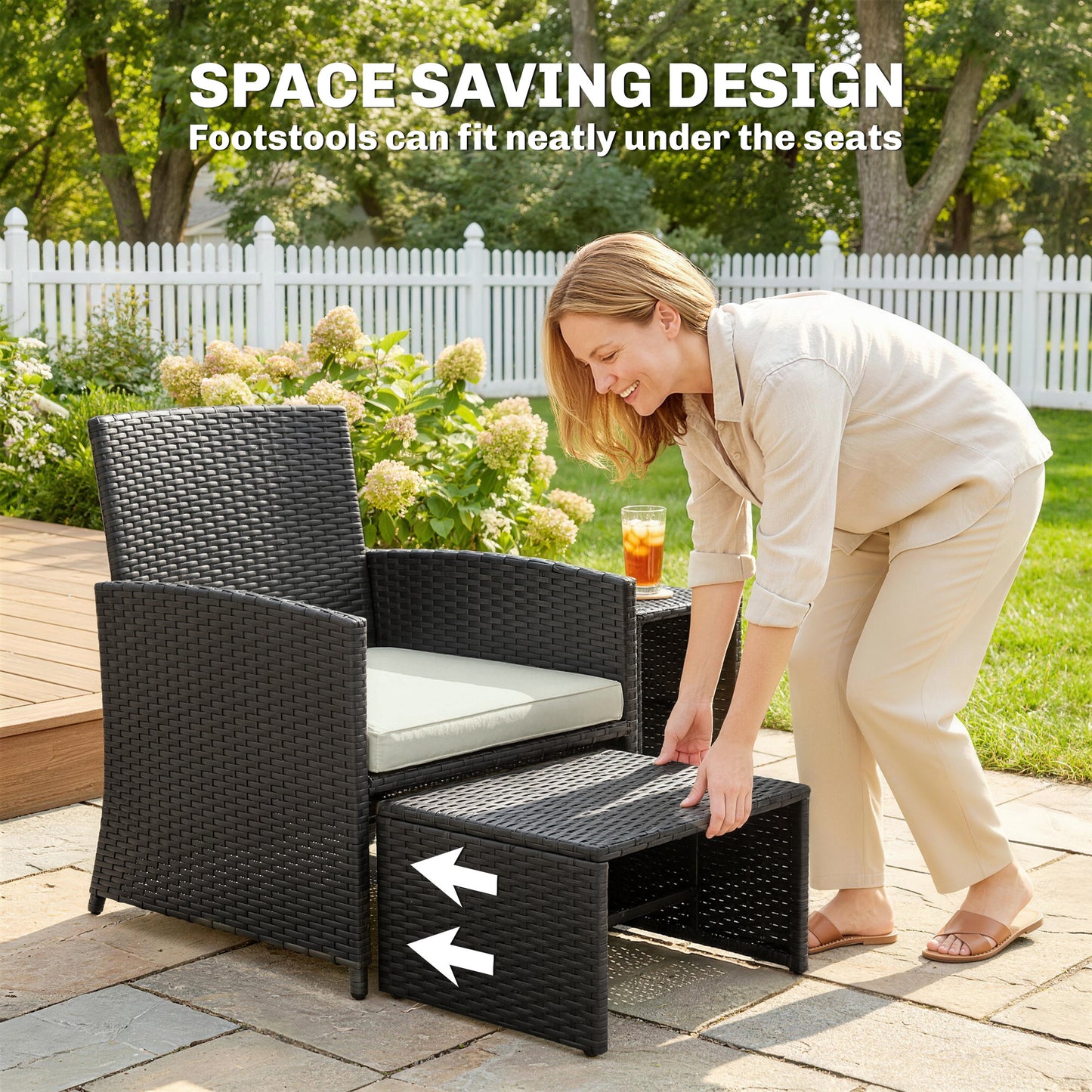 6 Piece Rattan Garden Furniture