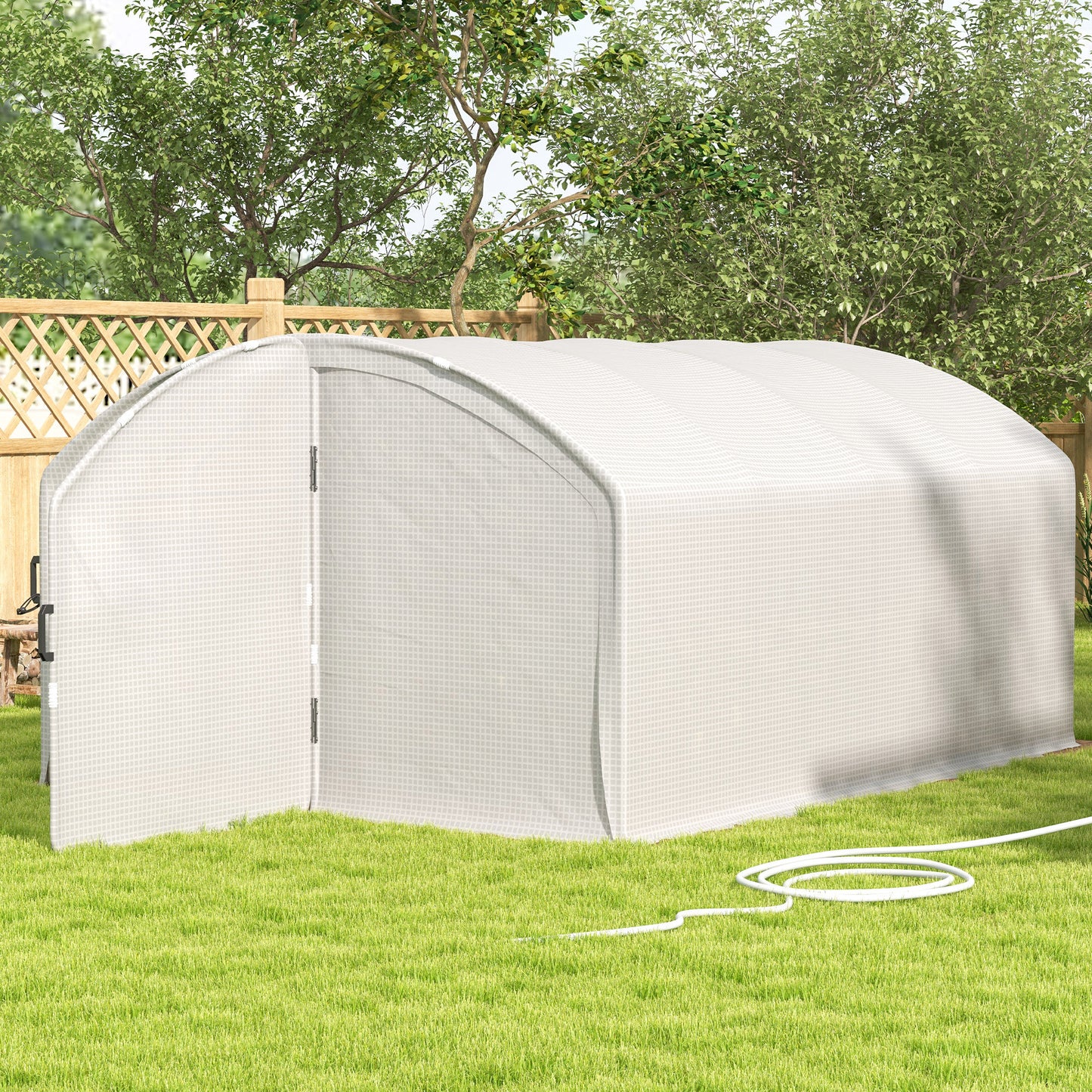 Polytunnel Greenhouse Walk-in Grow House with UV-resistant PE Cover (1)