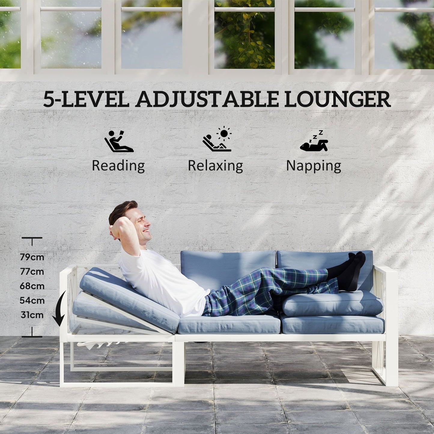 Four-Piece L Shaped Garden Furniture Set