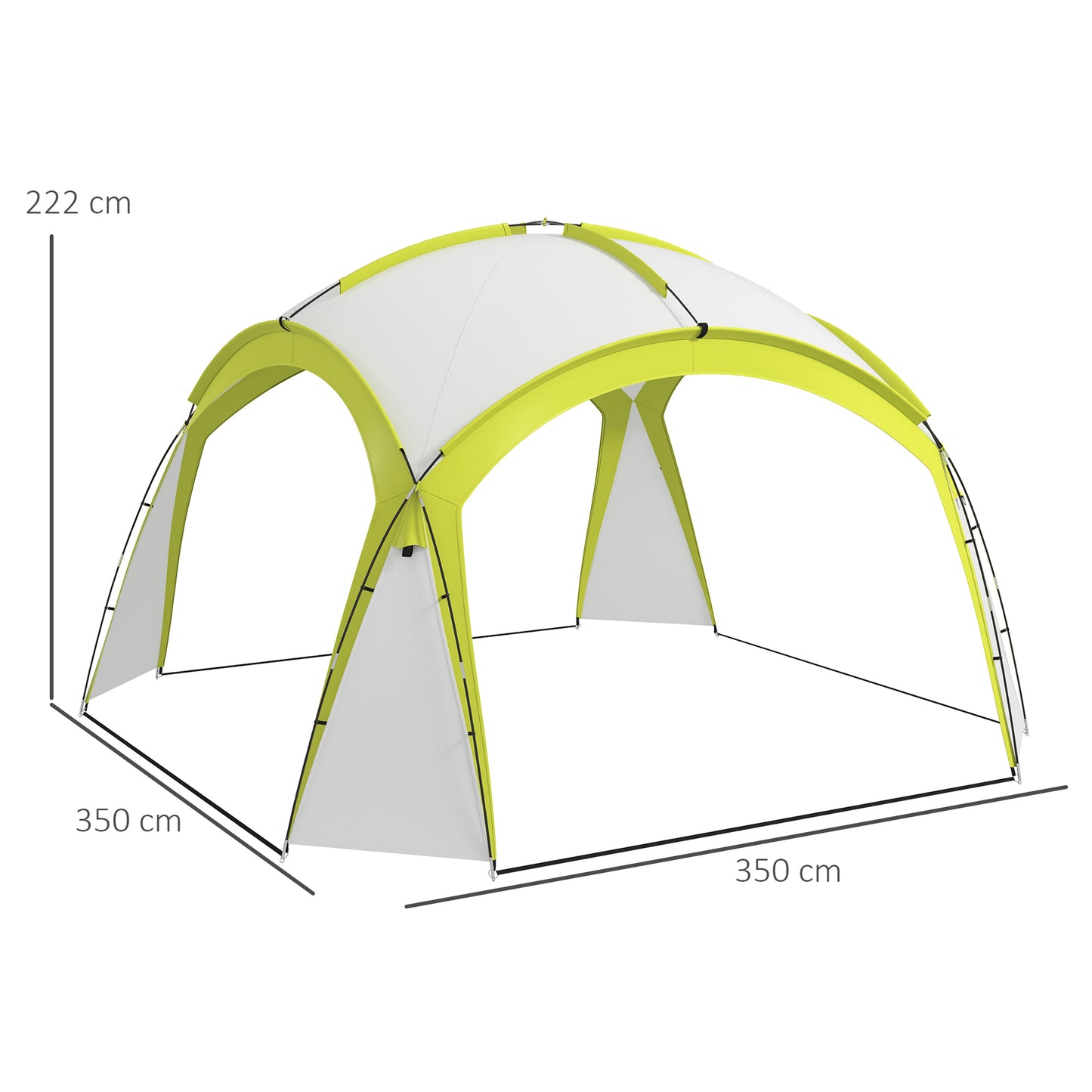 3.5 x 3.5M Camping Gazebo, Outdoor Event Shelter Dome Tent Garden (1)