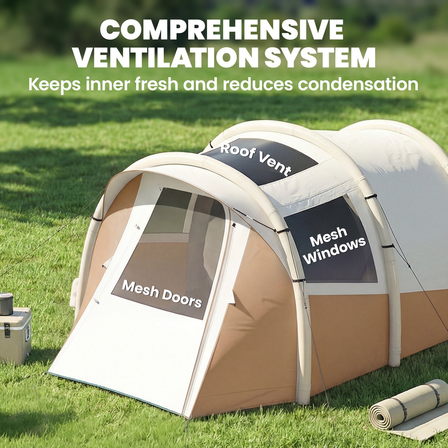 Inflatable Camping Tent w/ Air Pump