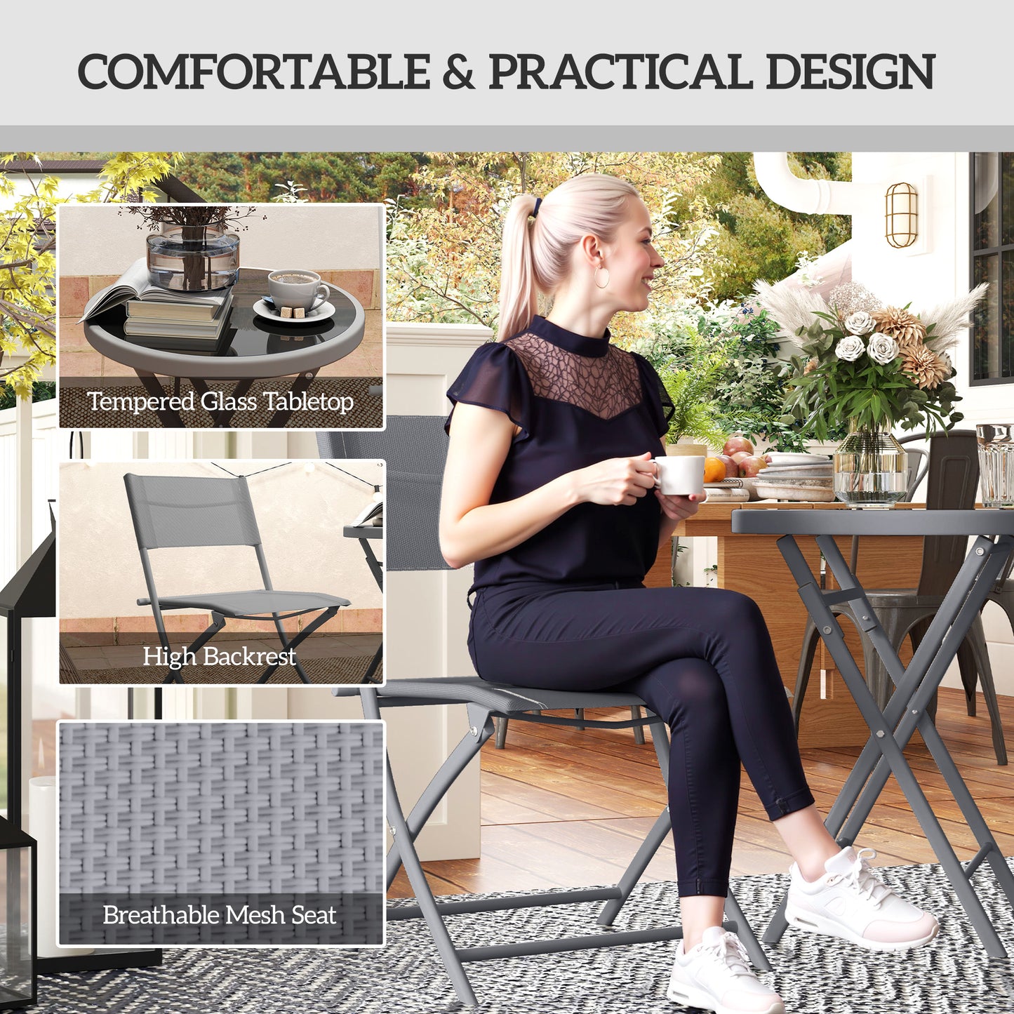 3 Pieces Outdoor Bistro Set (1)