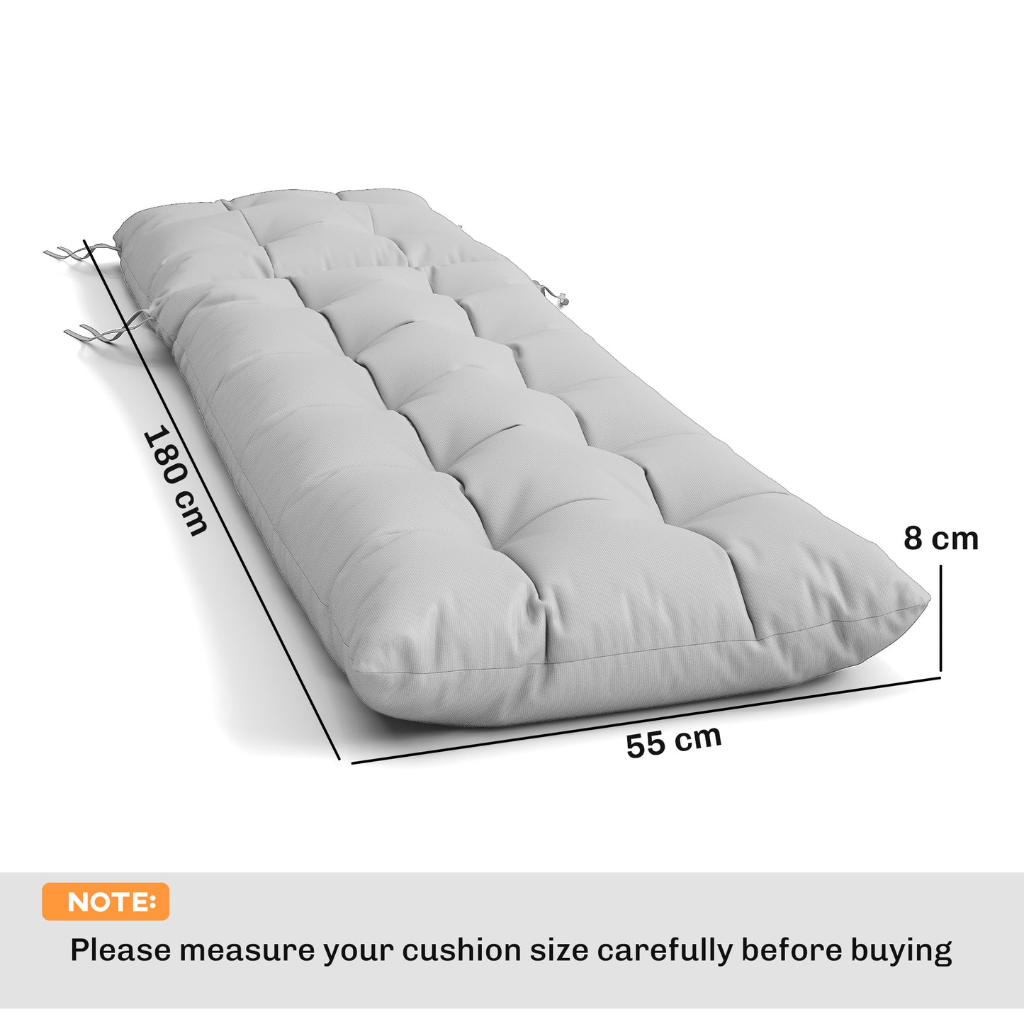 Sun Lounger Cushions Only, Garden Lounge Chair Cushions Set of 2