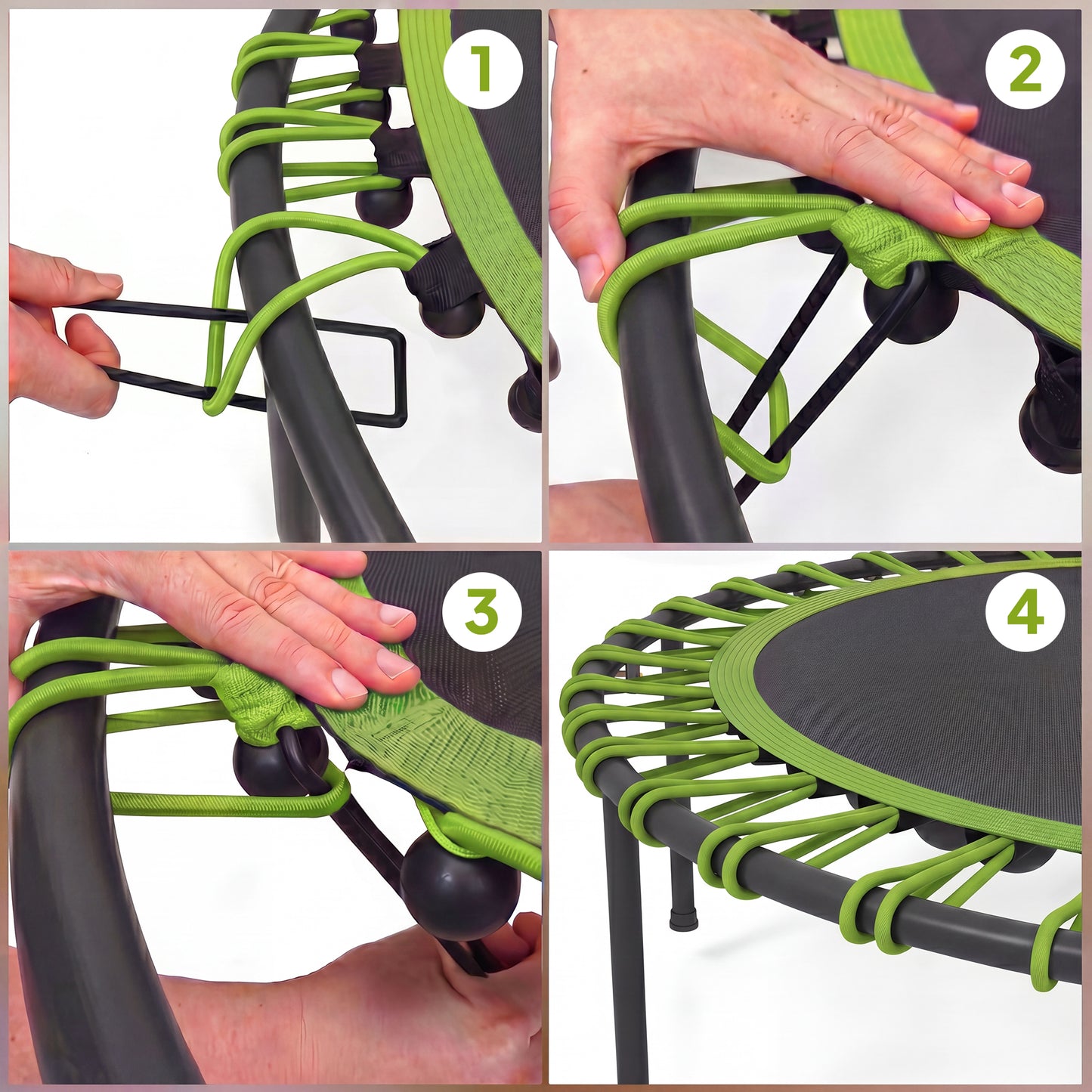 40" Foldable Fitness Trampoline Rebounder with Handle