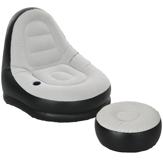 Inflatable Tub Chair and Footstool
