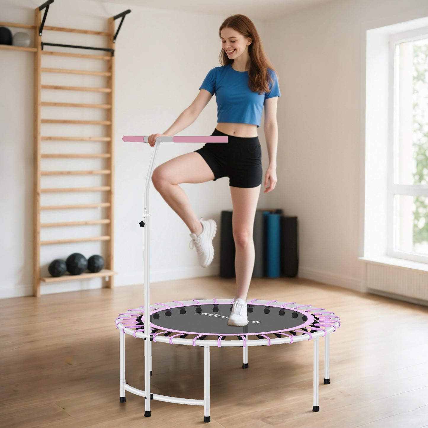 40" Fitness Trampoline, Mini Rebounder Trampoline for Adults