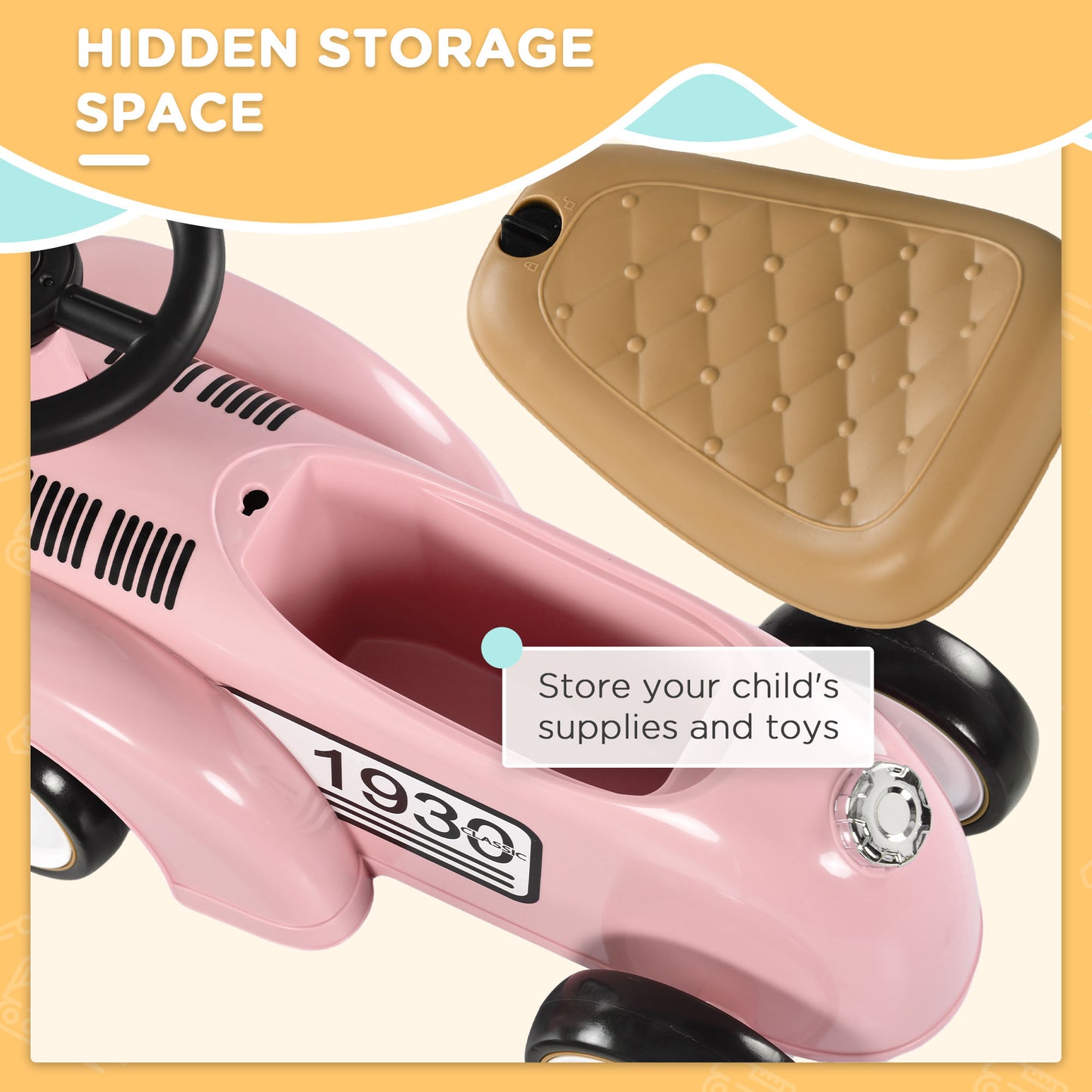 Foot to Floor Slider for Toddlers with Under-Seat Storage