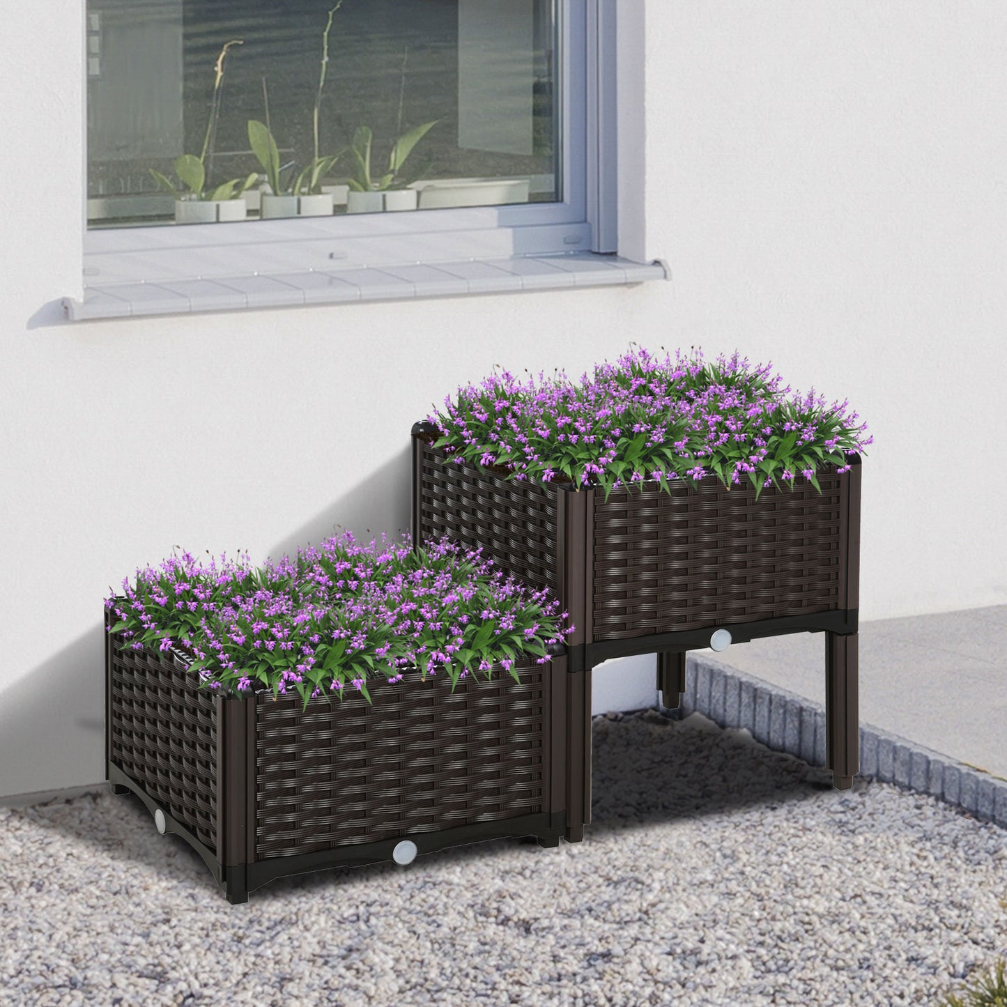 26L Garden Raised Bed Elevated Patio Flower Plant Planter Box PP