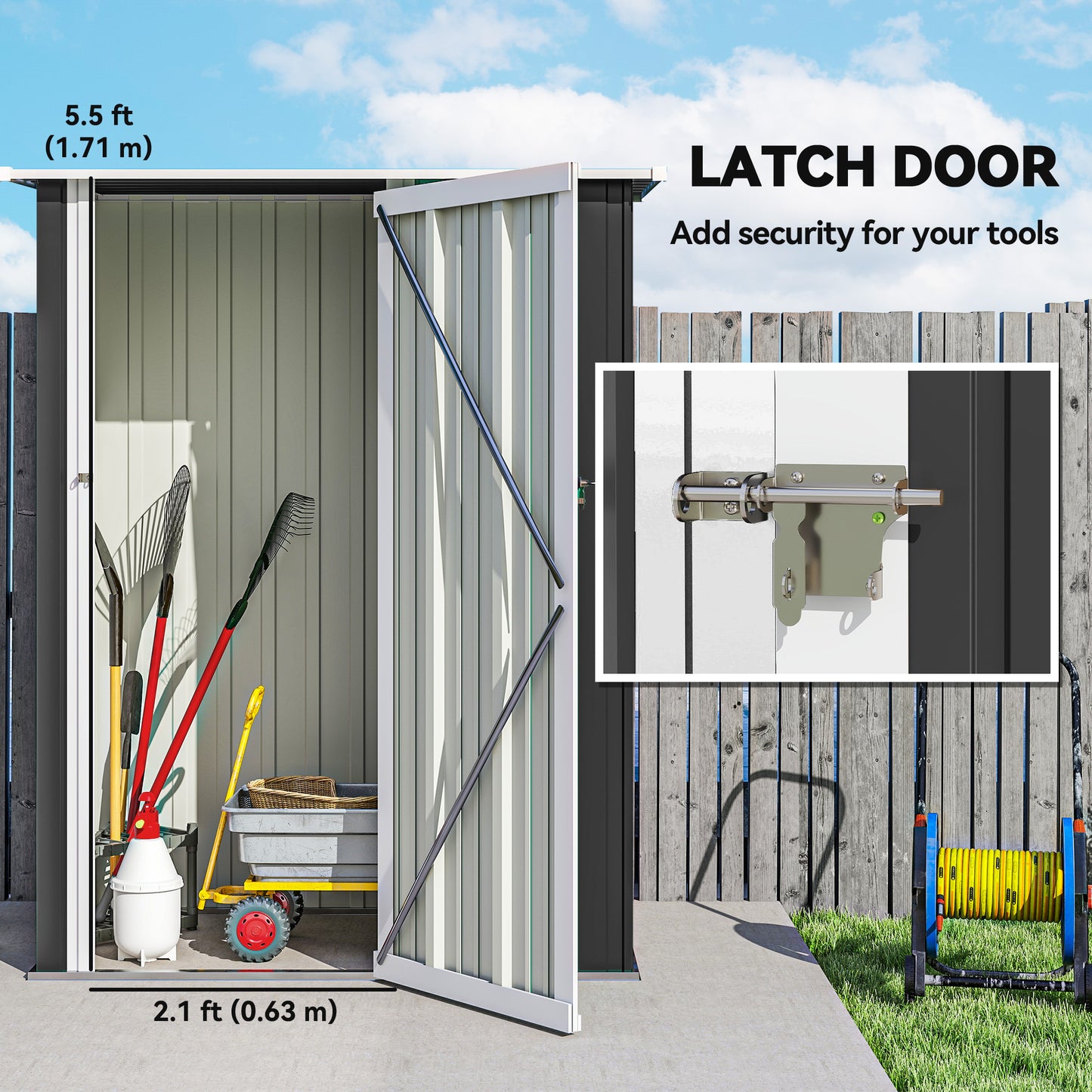 5ft x 3ft Garden Storage Shed