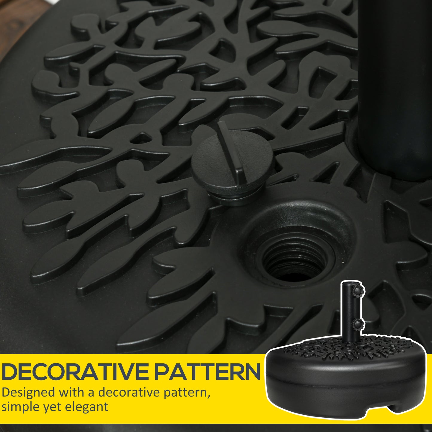 Water/Sand Fillable Half Parasol Umbrella Base