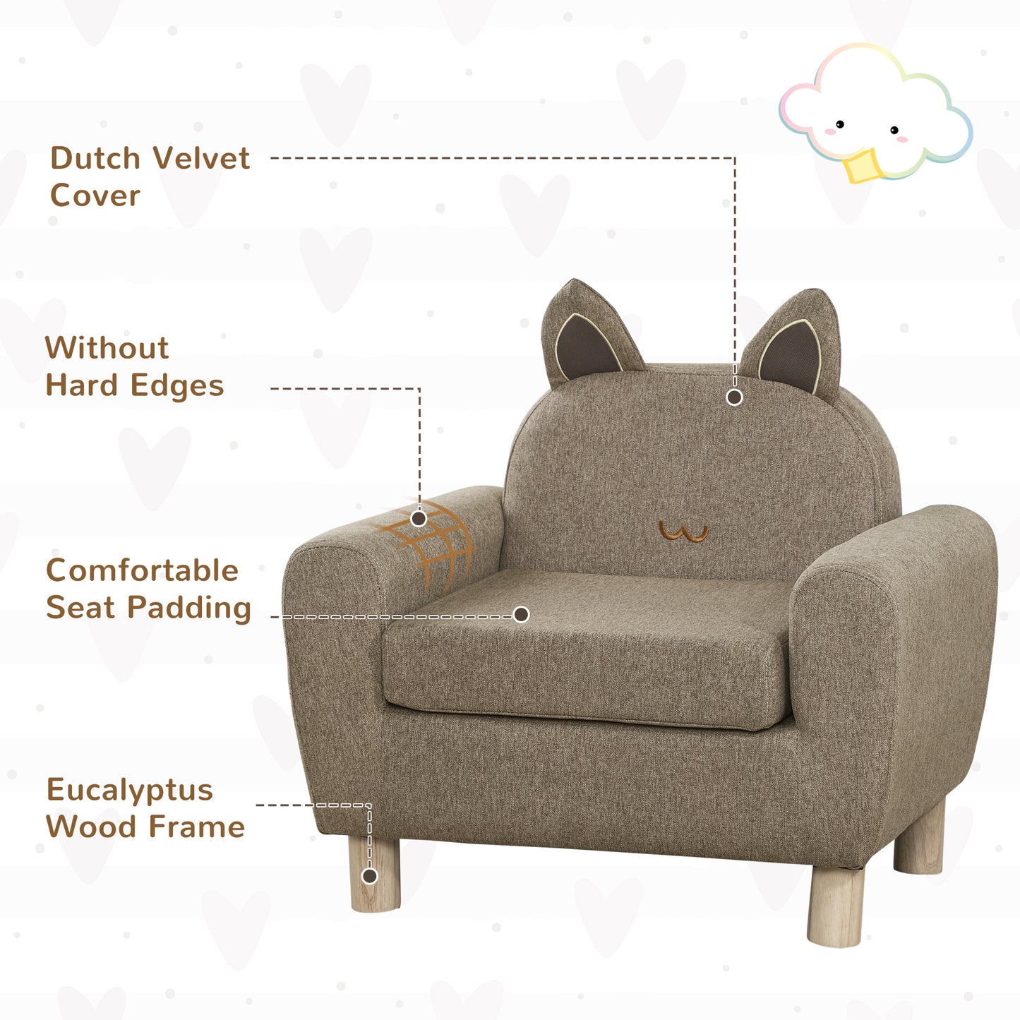 Kids Sofa Toddler Chair Children Armchair