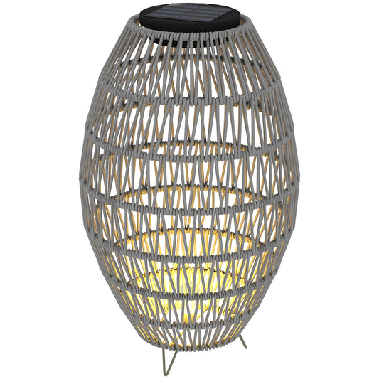 Rattan Solar Lamp, Garden Solar Lantern with Auto On/Off Light