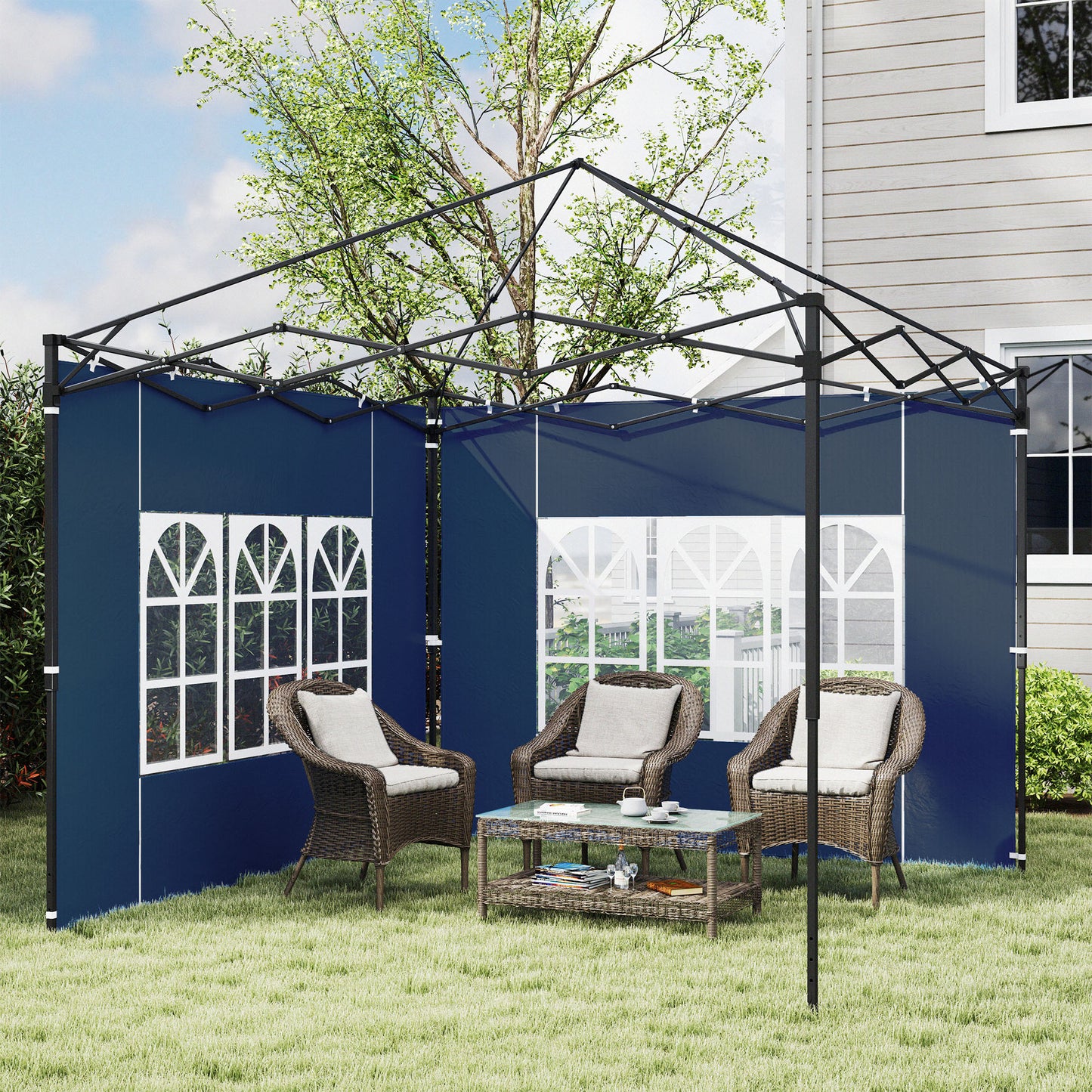 Set of Two 3 x 3(m) Gazebo Frame Replacement Walls