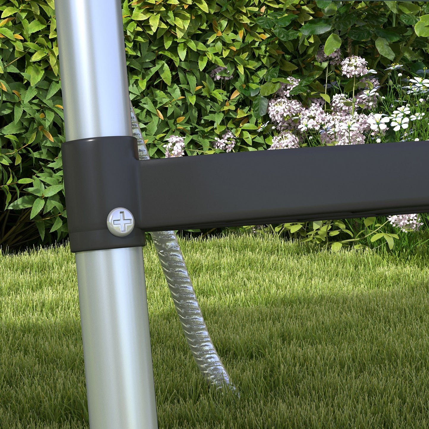 Galvanised Steel Trampoline Ladder (1)