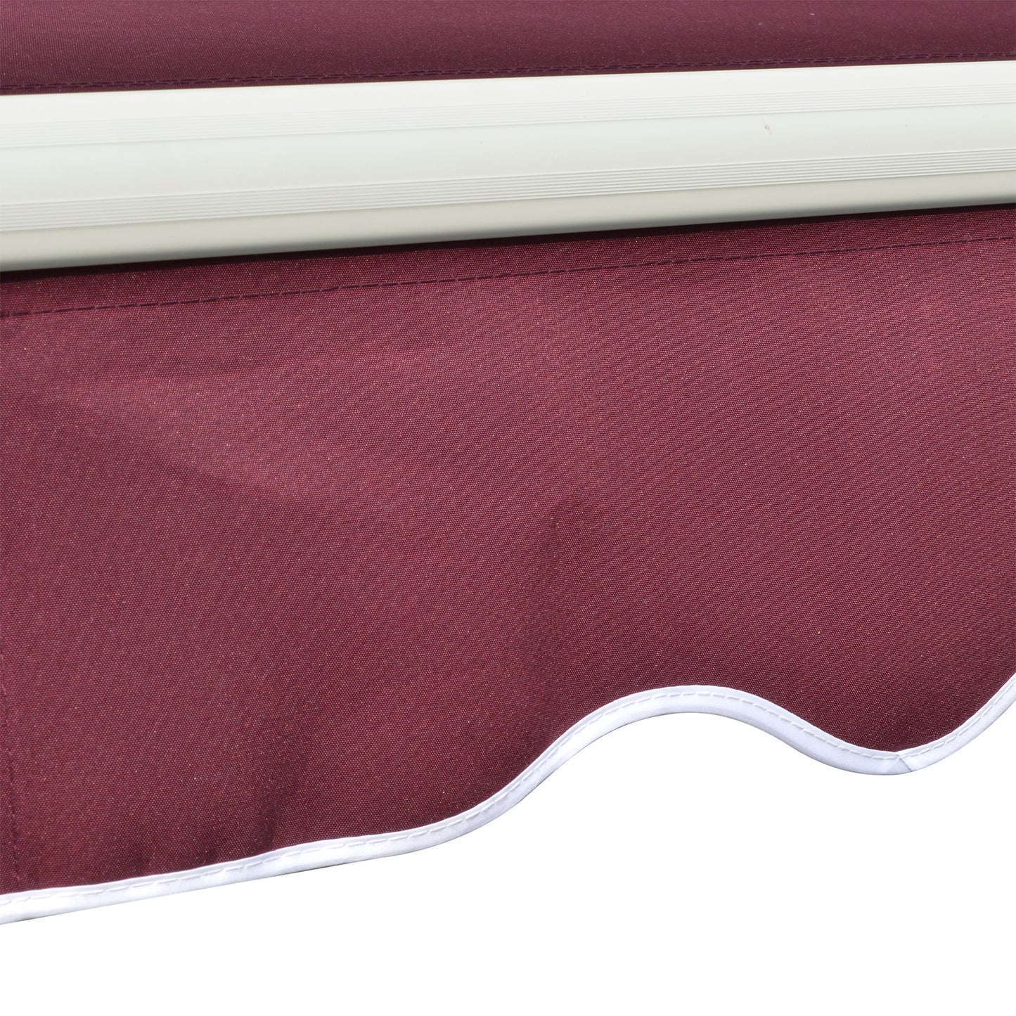 3 x 2.5m Manual Retractable Awning for Patio 45-75° Sun Canopy