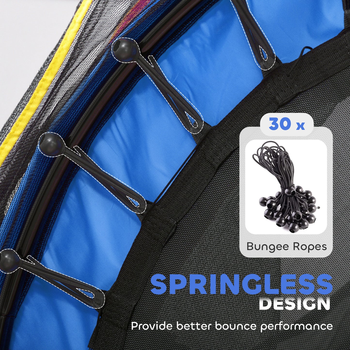 Kids Trampoline, with Enclosure Net, Steel Frame, for Ages 3-6 Years